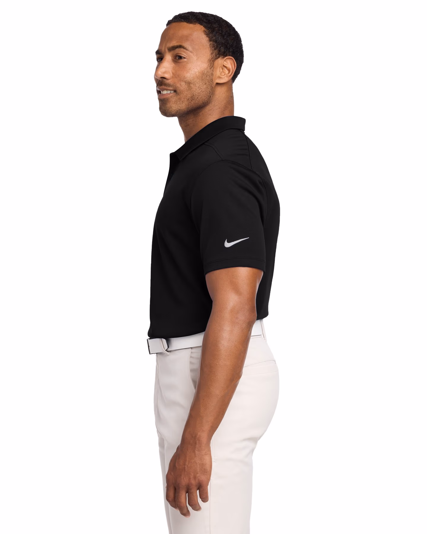 Custom Nike Dry Essential Solid Polo - Black side