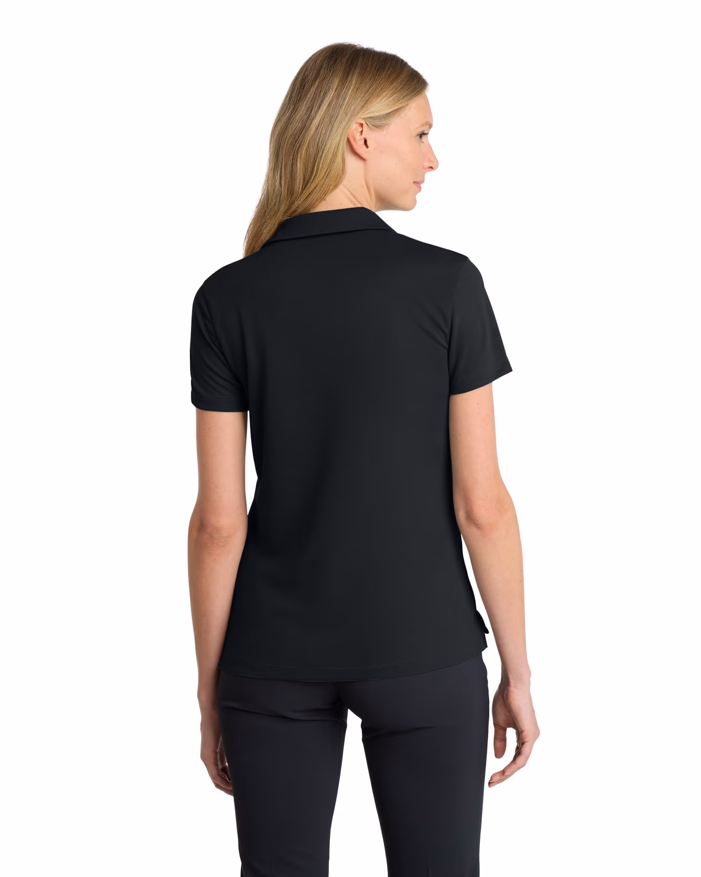 Custom Nike Women's Dri-FIT Micro Pique 2.0 Polo - Black back