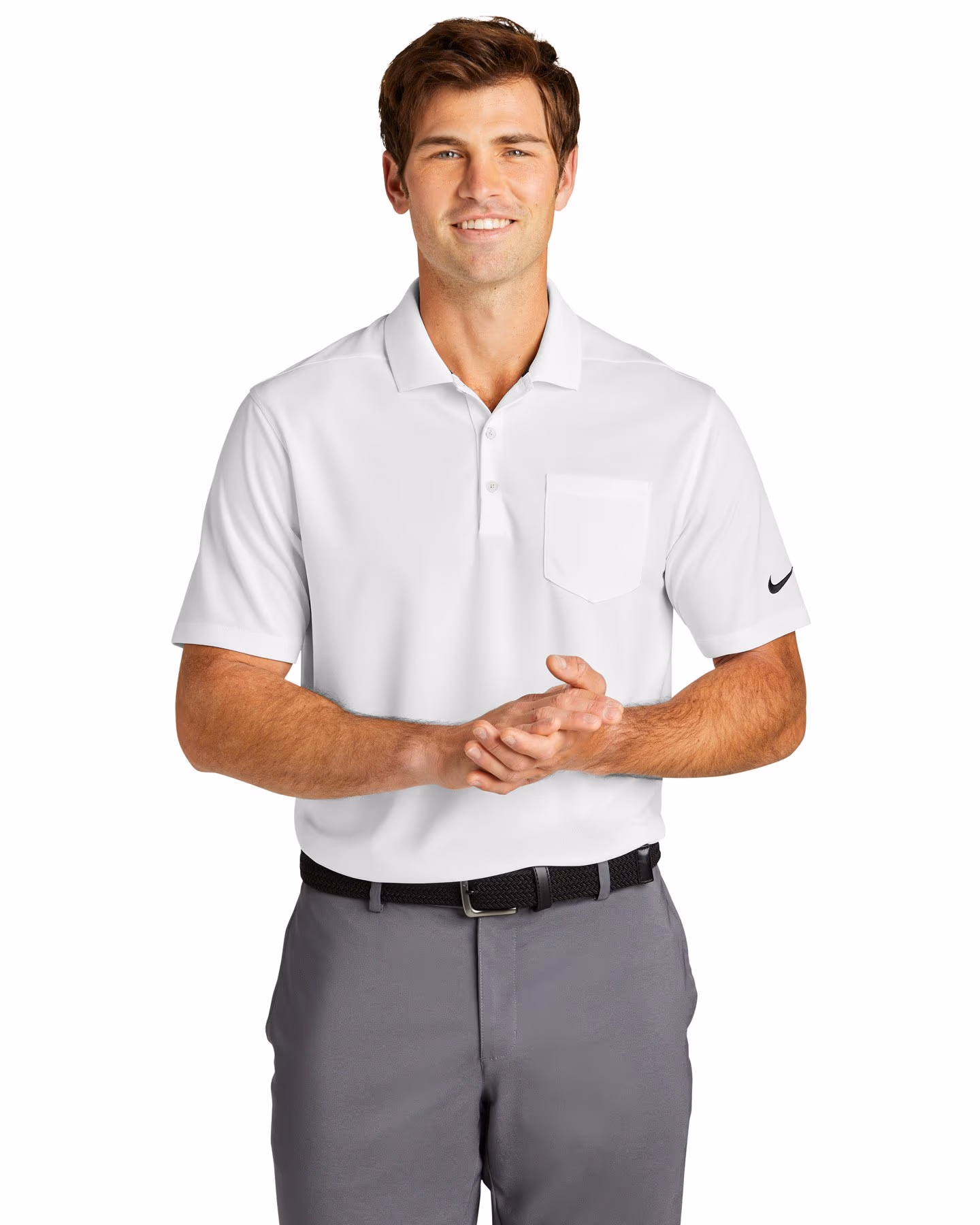 Nike Dri-FIT Micro Pique 2.0 Pocket Polo - White front