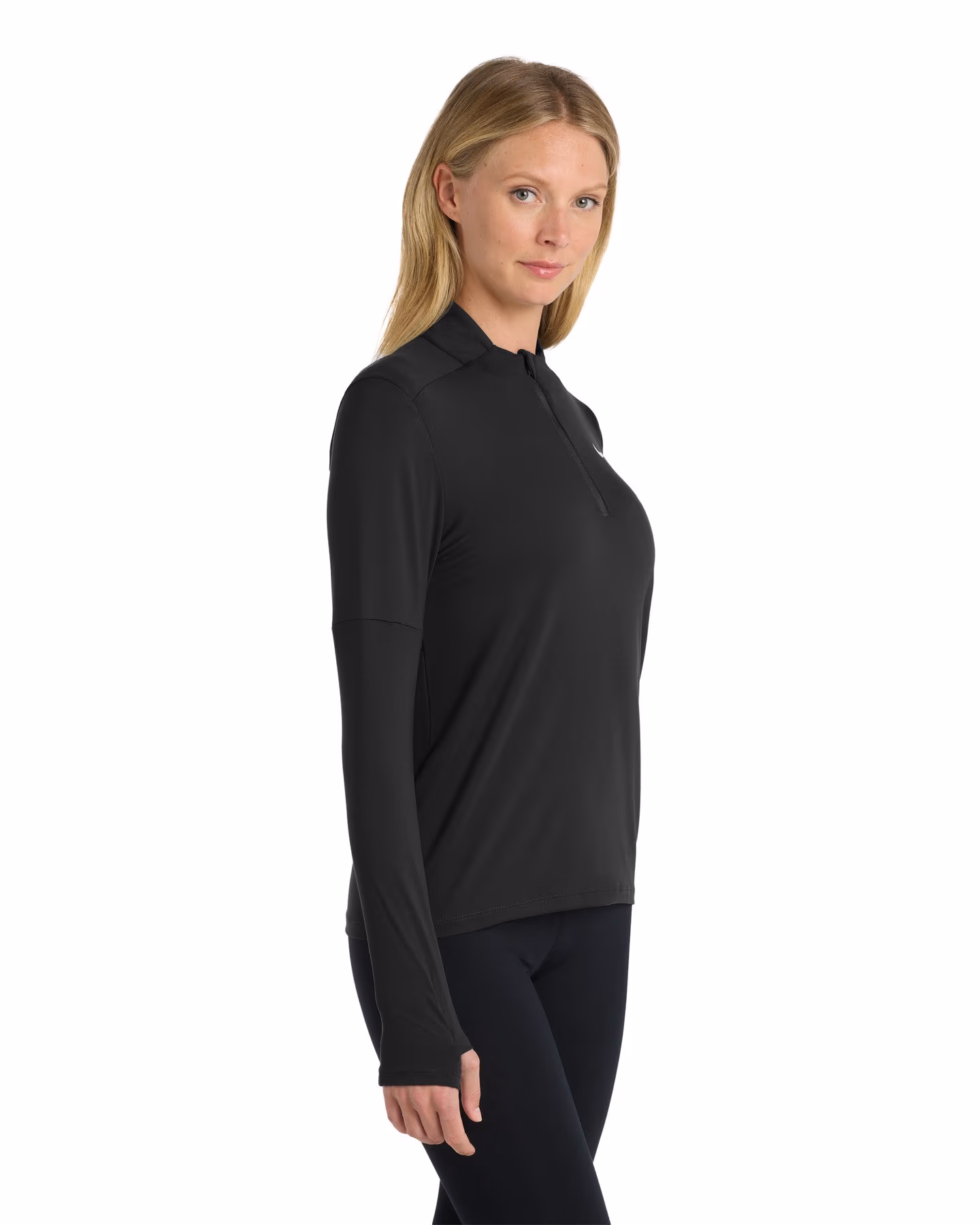 Custom Nike Women's Dri-FIT Element 1/2-Zip Top - Black side