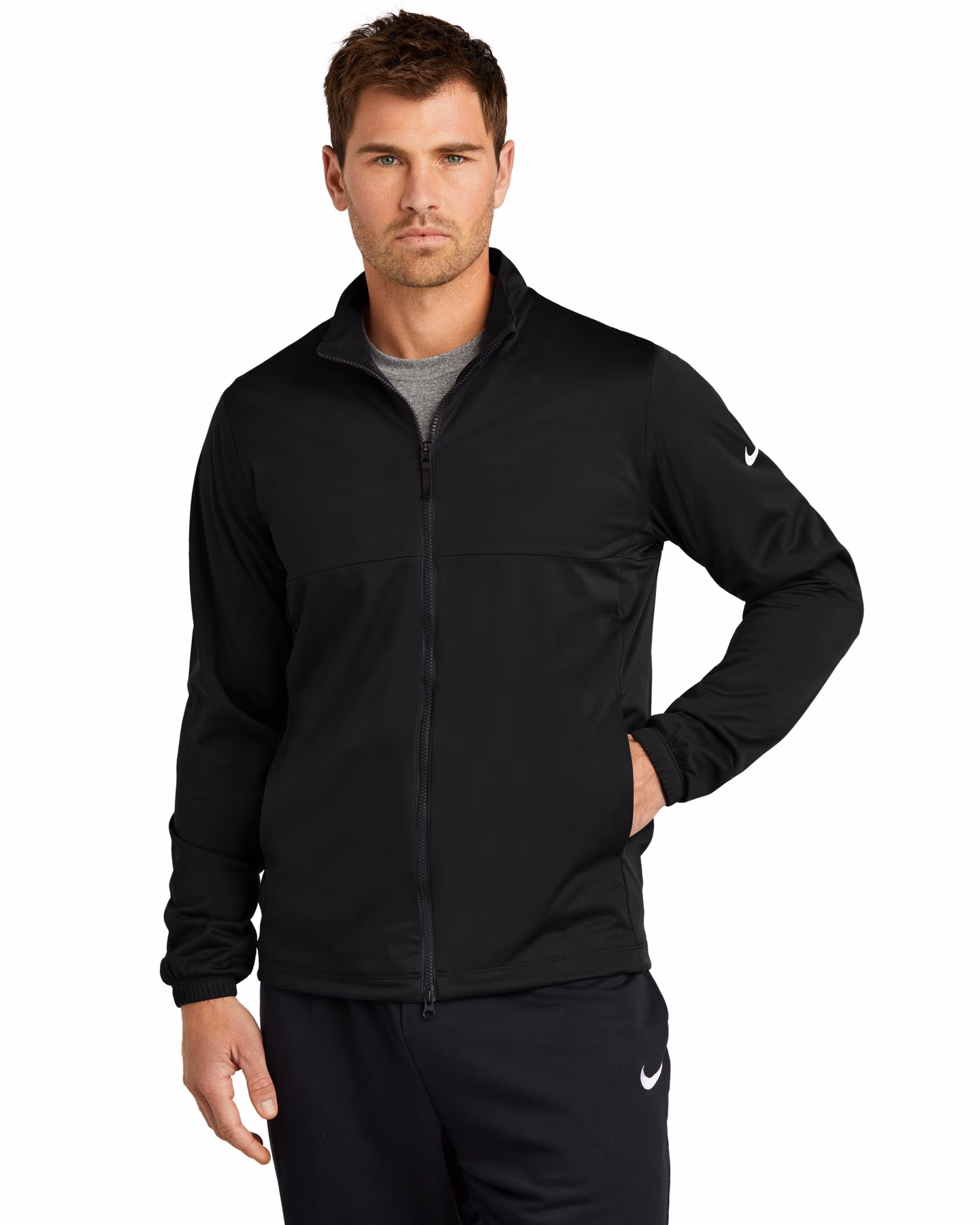 Custom Nike Storm-FIT Full-Zip Jacket - Black front