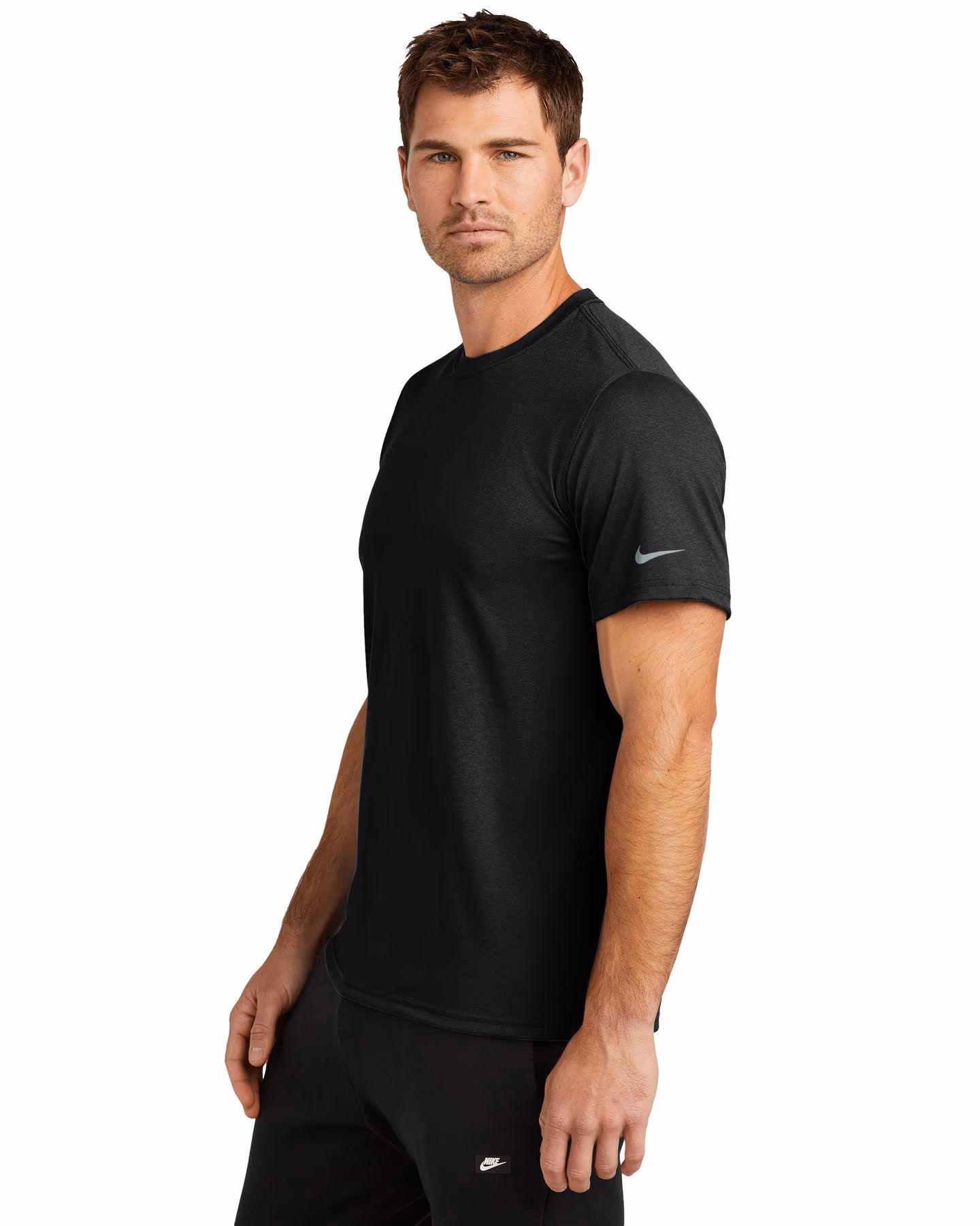 Custom Nike Swoosh Sleeve rLegend Tee - Black side