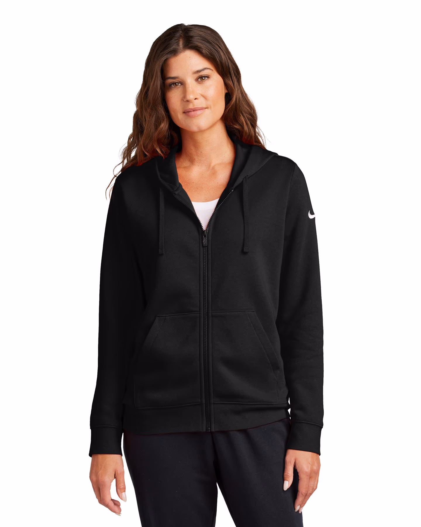 Nike Women's Club Fleece Sleeve Swoosh Full-Zip Hoodie
