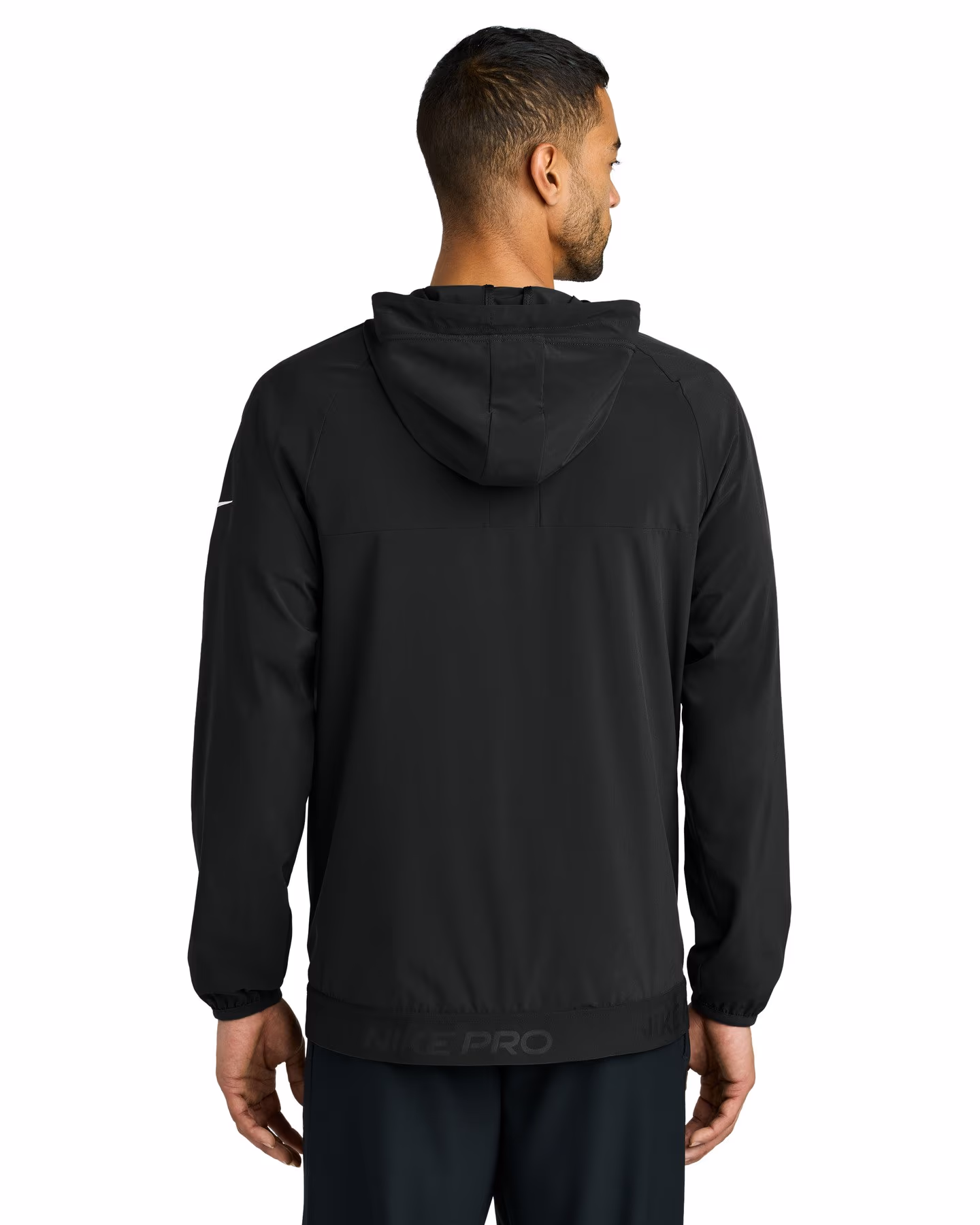 Custom Nike Pro Hooded Jacket - Black back
