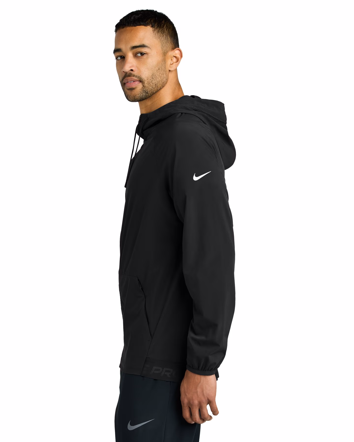 Custom Nike Pro Hooded Jacket - Black side