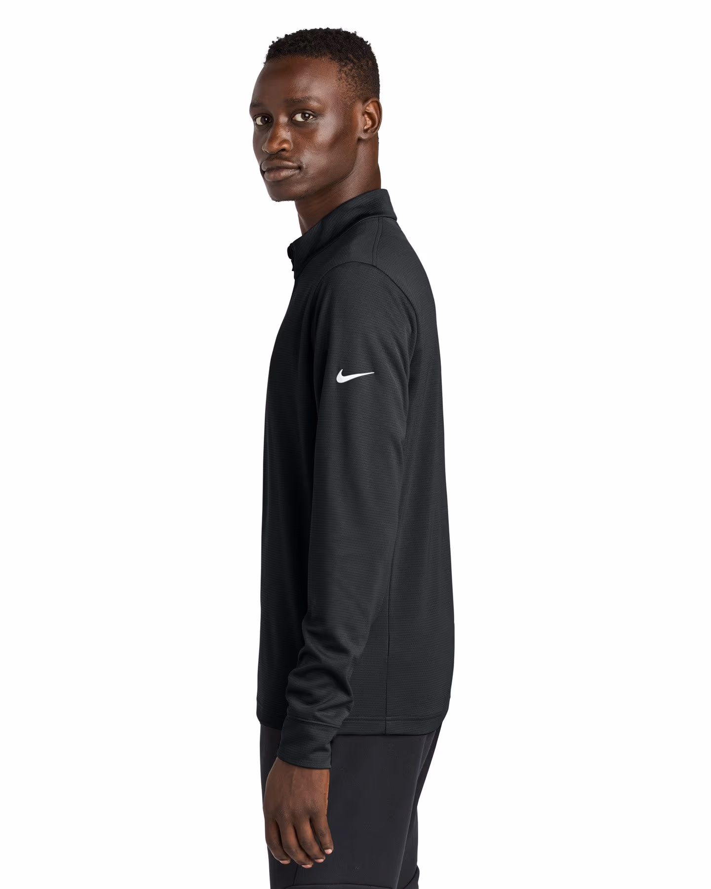 Custom Nike Essential 1/2-Zip Cover-Up - Black side