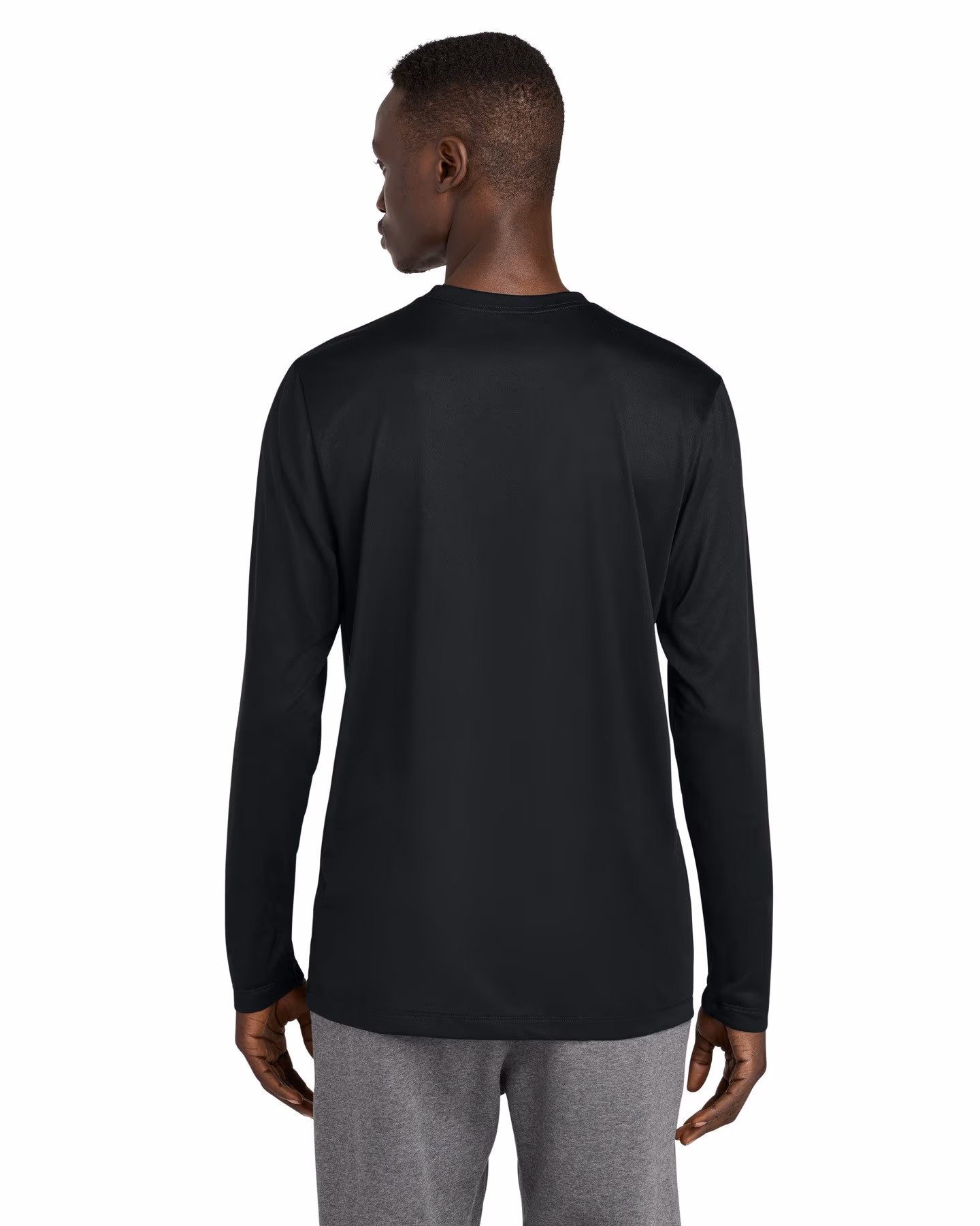 Custom Nike Team rLegend Long Sleeve Tee - Black back