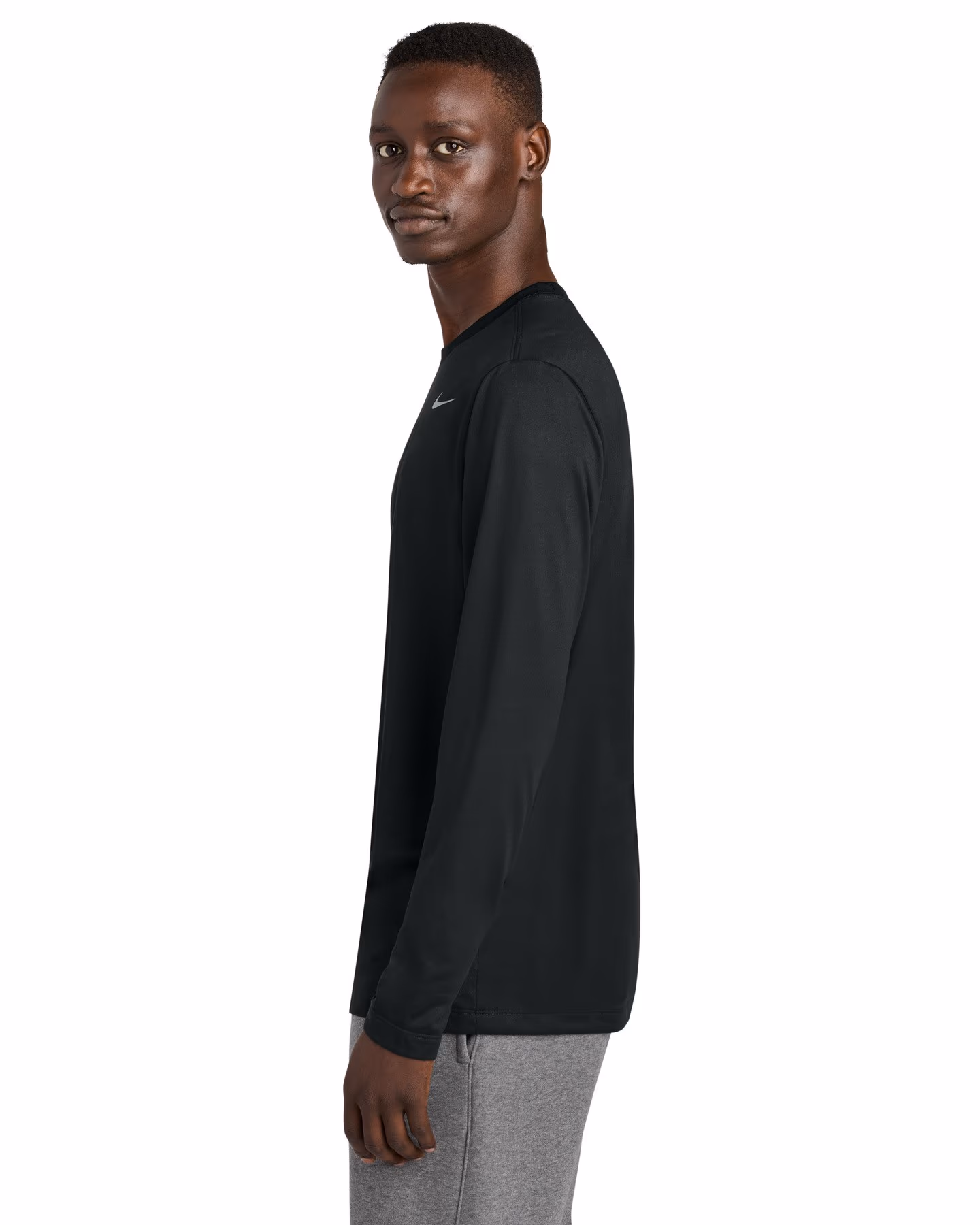 Custom Nike Team rLegend Long Sleeve Tee - Black side