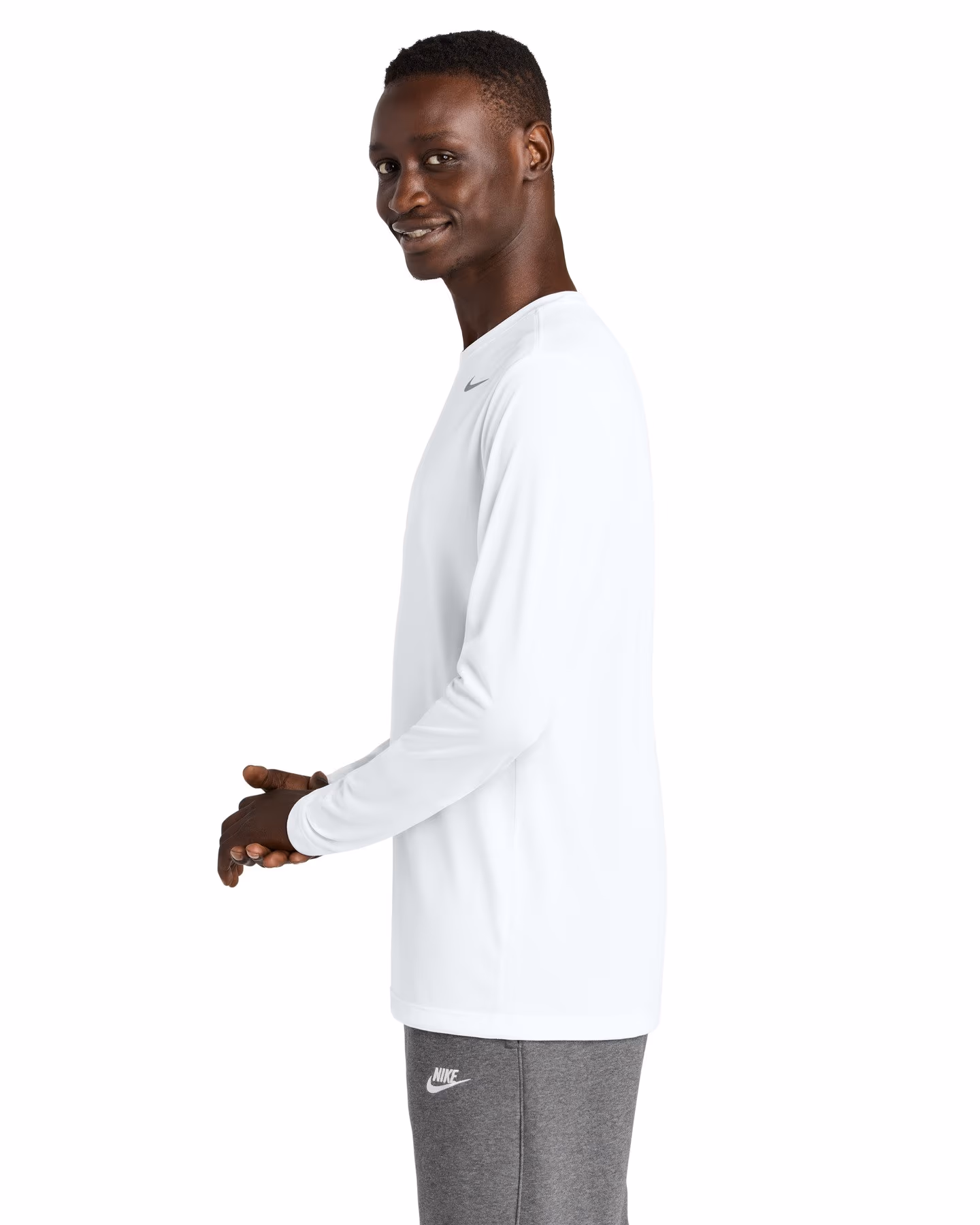 Custom Nike Team rLegend Long Sleeve Tee - White side