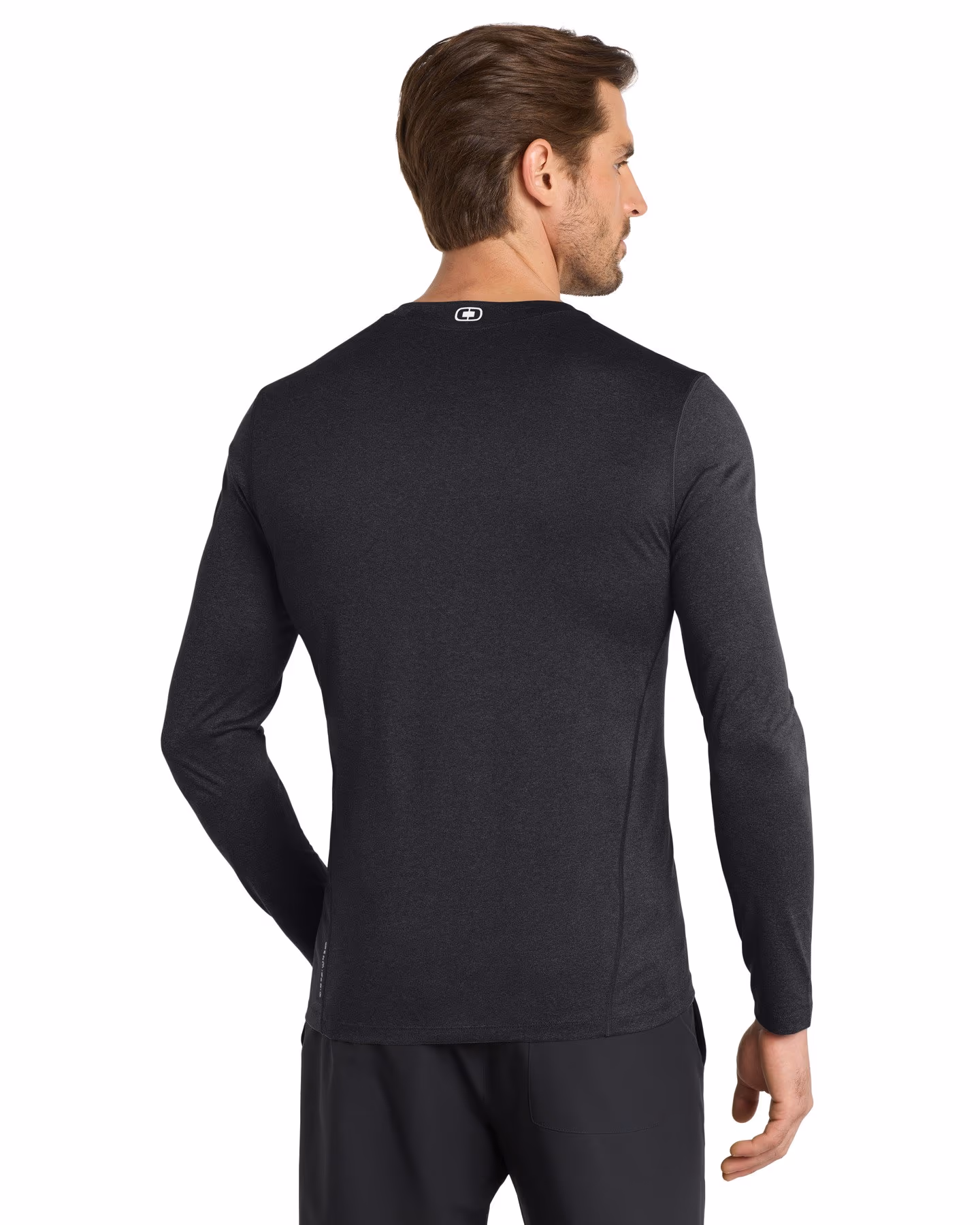 Custom OGIO Long Sleeve Pulse Crew - Blacktop back