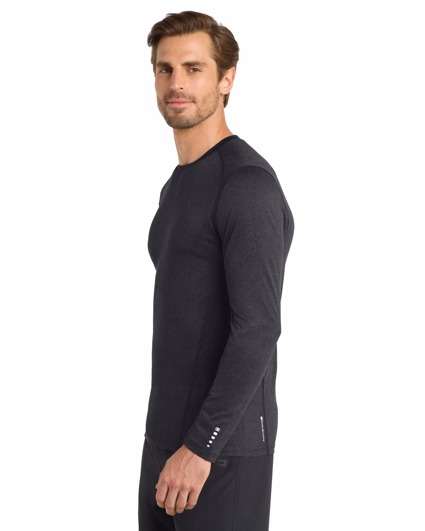 Custom OGIO Long Sleeve Pulse Crew - Blacktop side