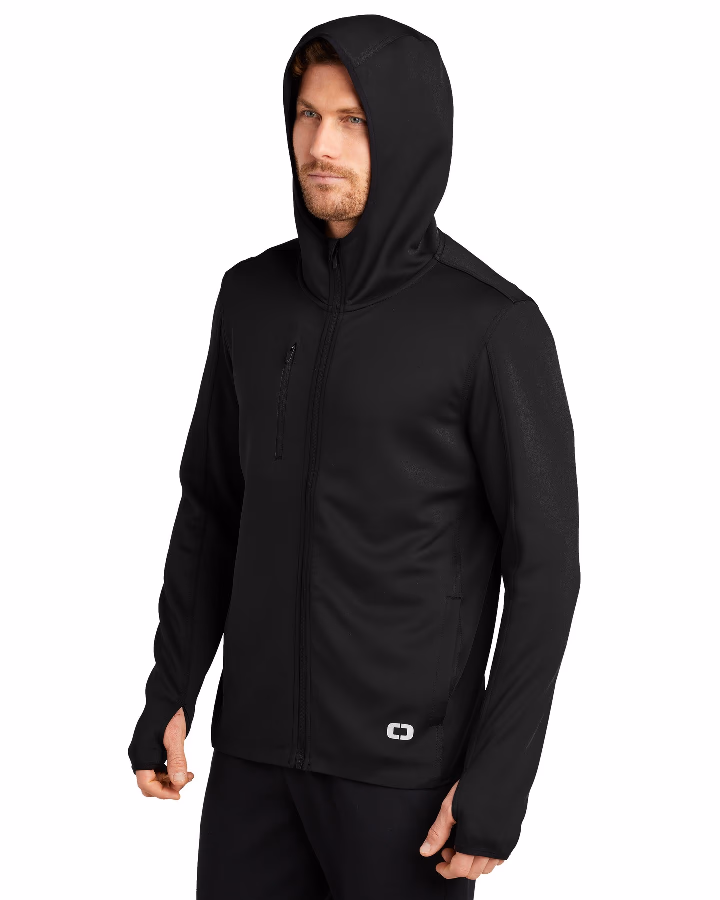 Custom OGIO Stealth Full-Zip Jacket - Blacktop detail