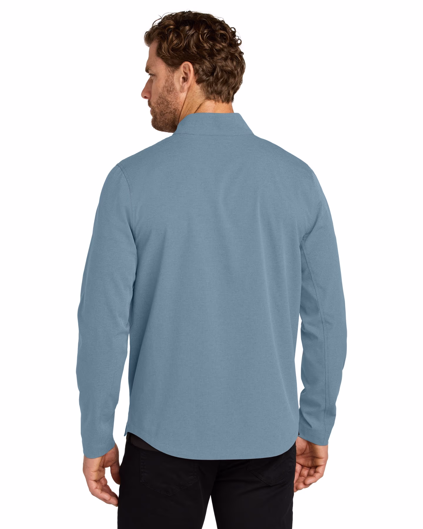 Custom OGIO Aspect 1/2-Zip Pullover - Blue Mist back