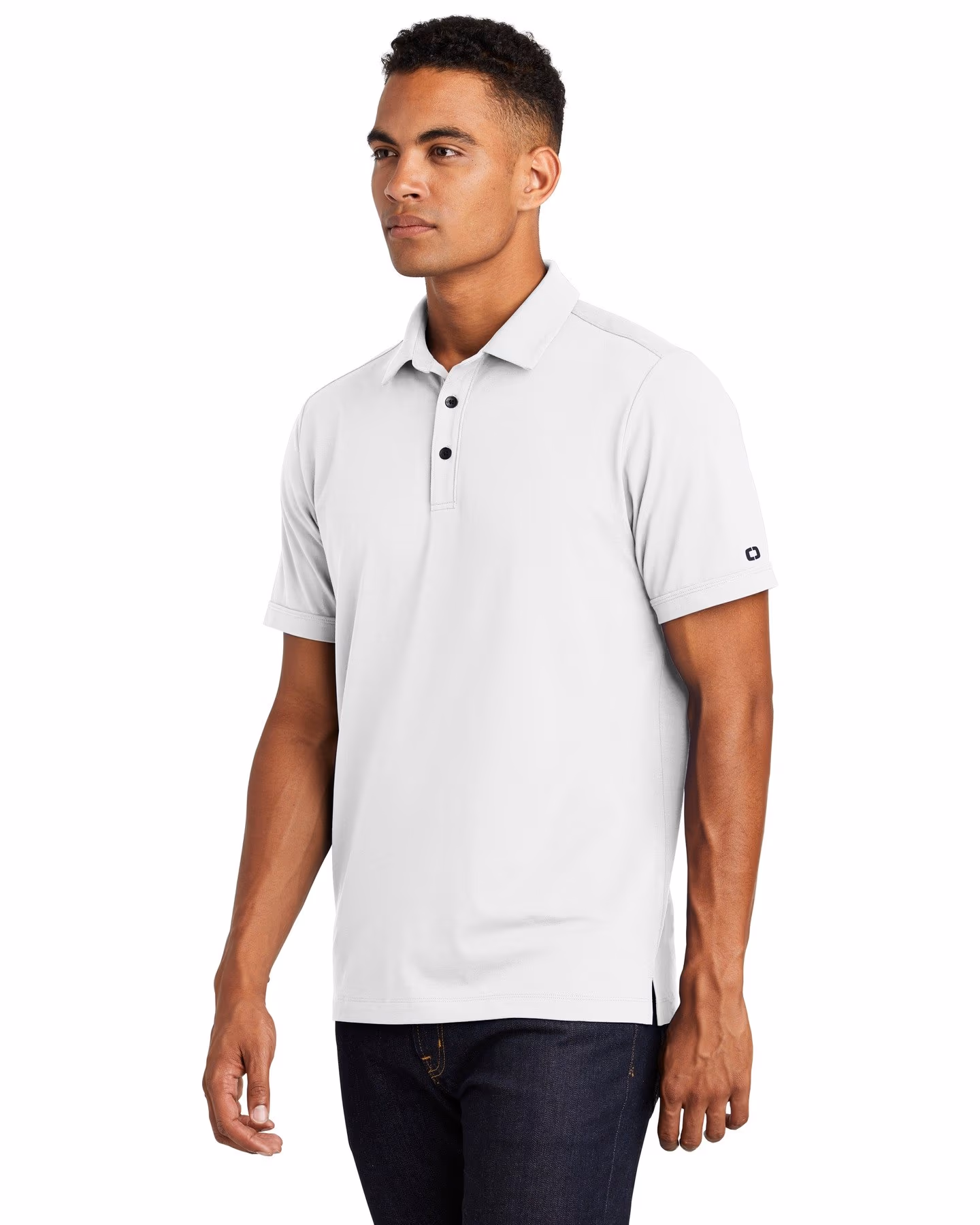 Custom OGIO Limit Polo - Bright White 3q