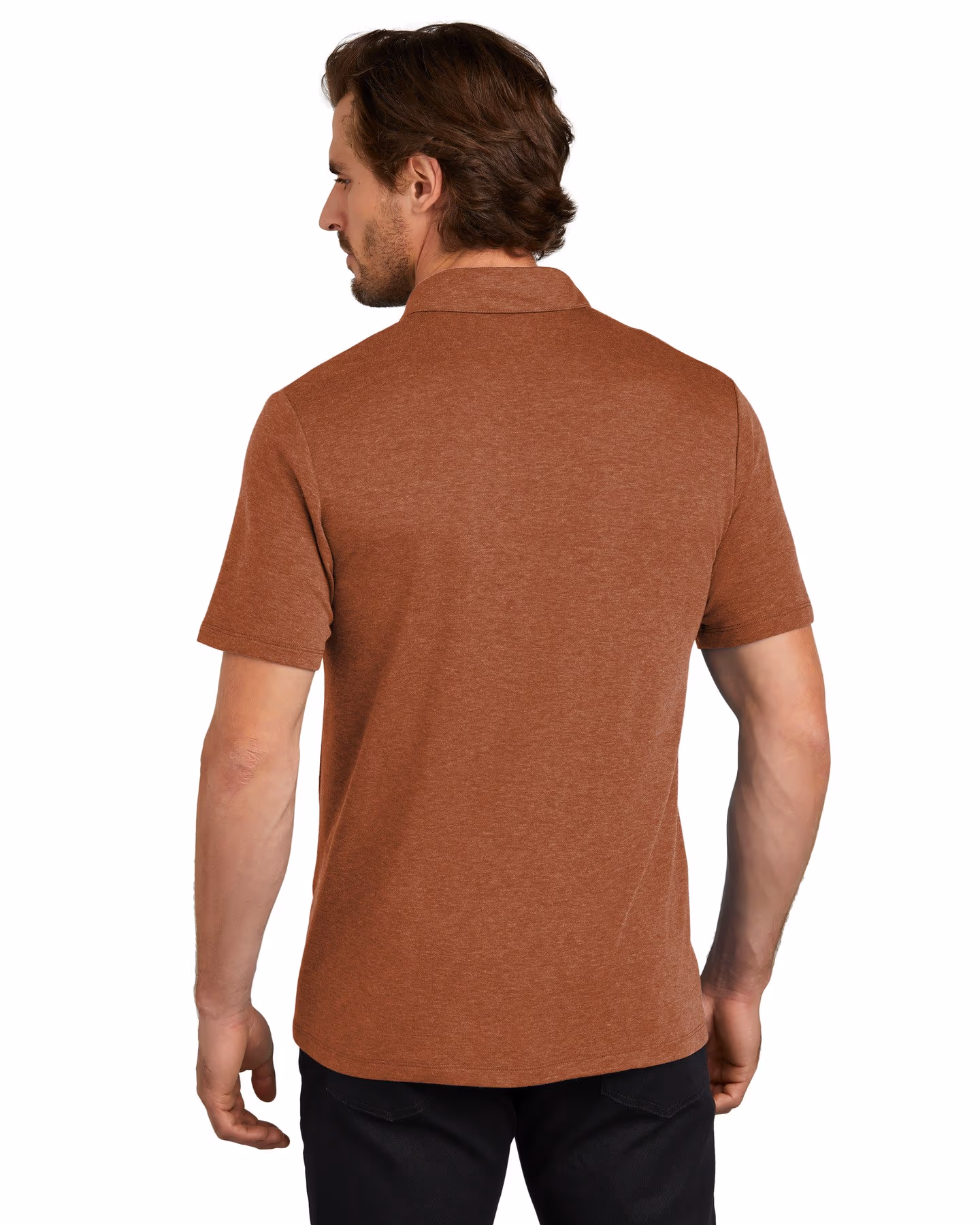 Custom OGIO Command Polo - Deep Rust back