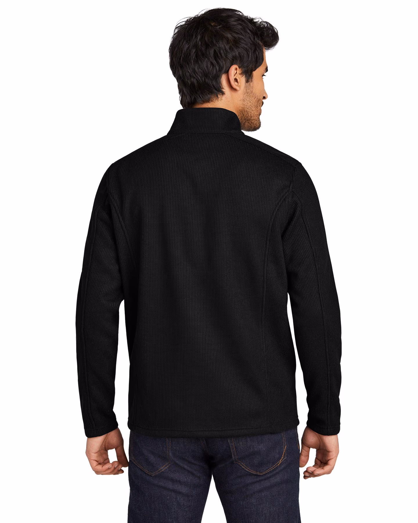 Custom OGIO Grit Fleece 1/2-Zip - Blacktop back