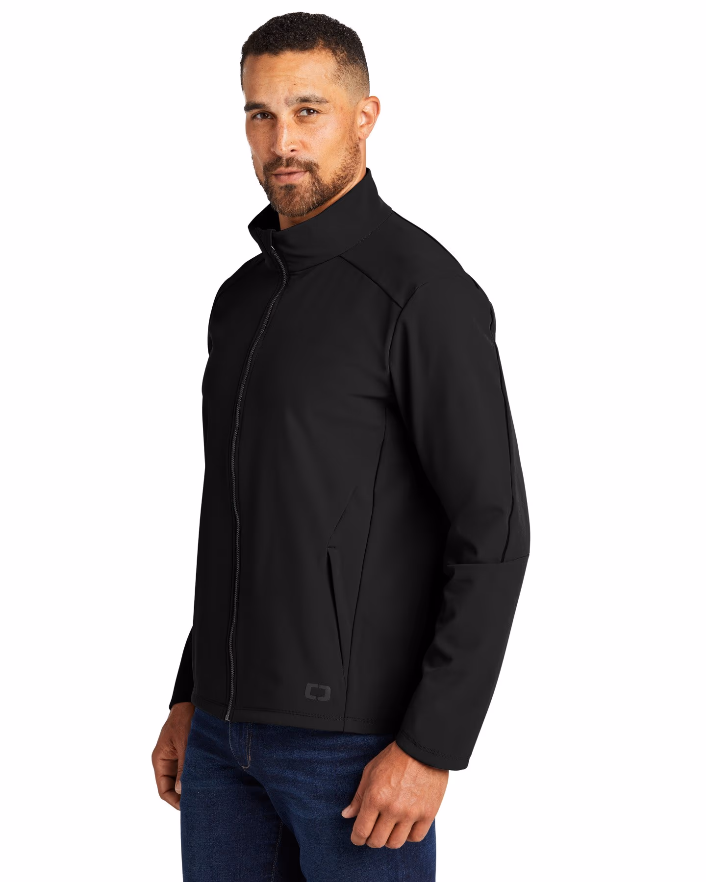 Custom OGIO Commuter Full-Zip Soft Shell - Blacktop 3q