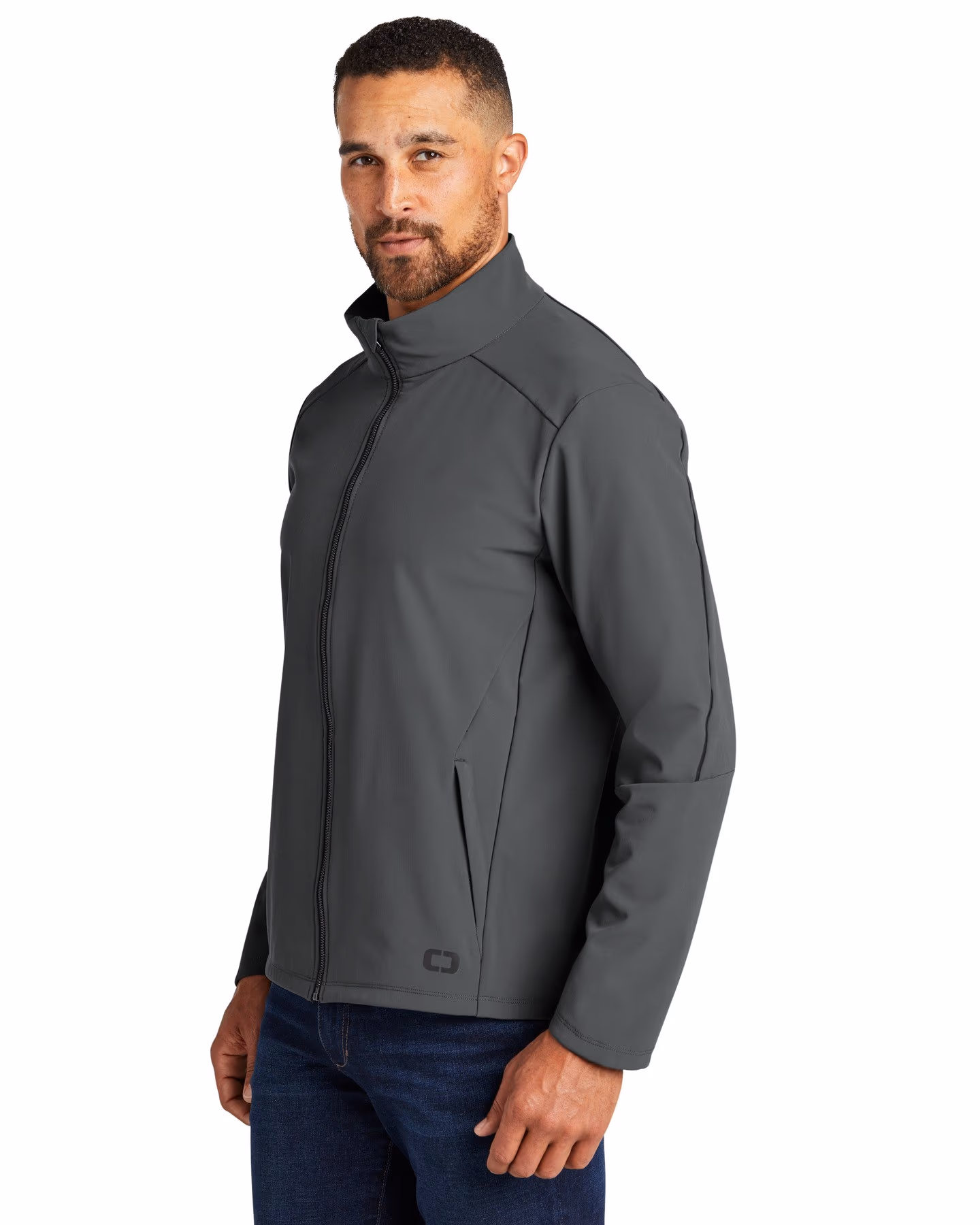 Custom OGIO Commuter Full-Zip Soft Shell - Diesel Grey 3q
