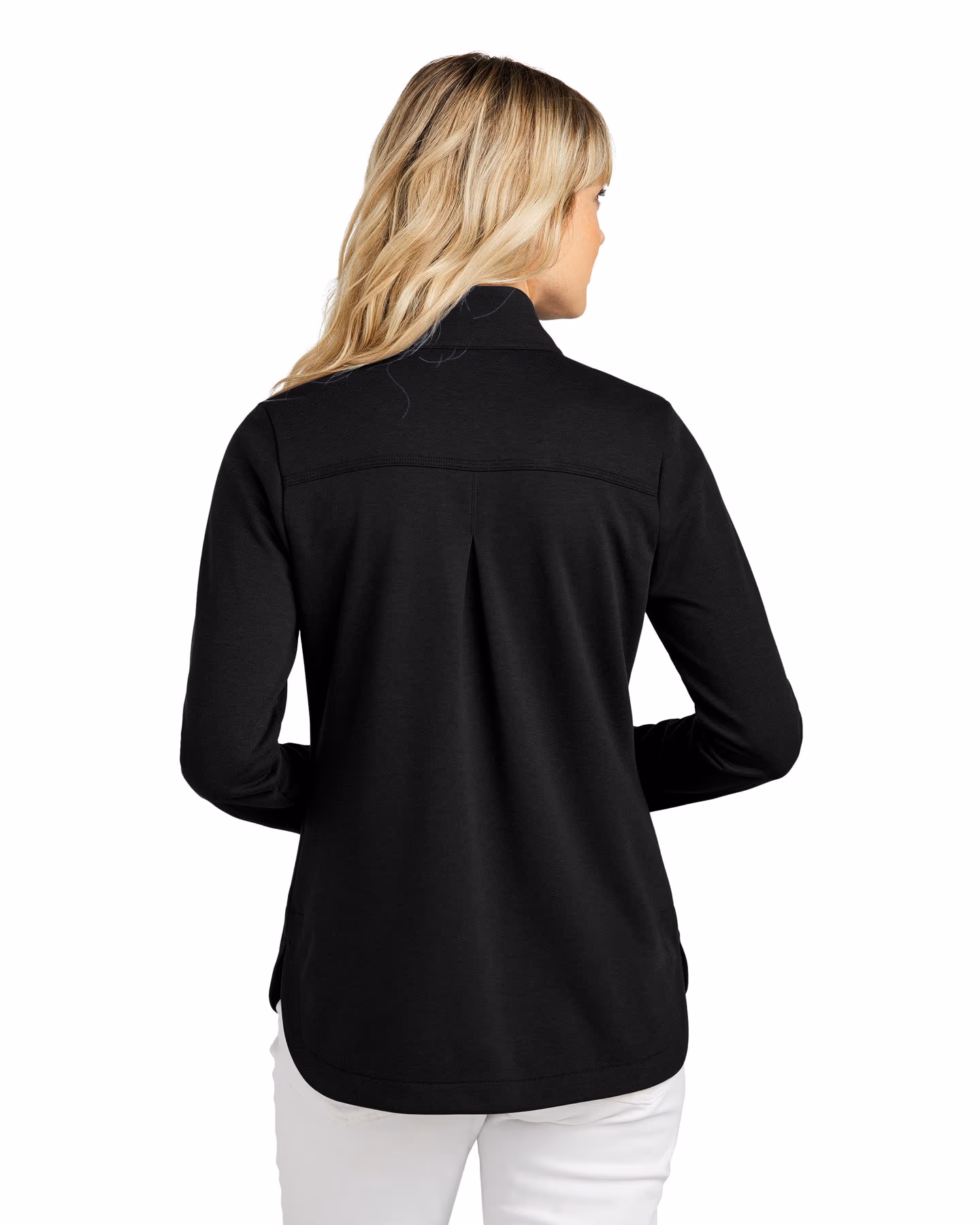 Custom TravisMathew Women's Coveside Full-Zip - Black back