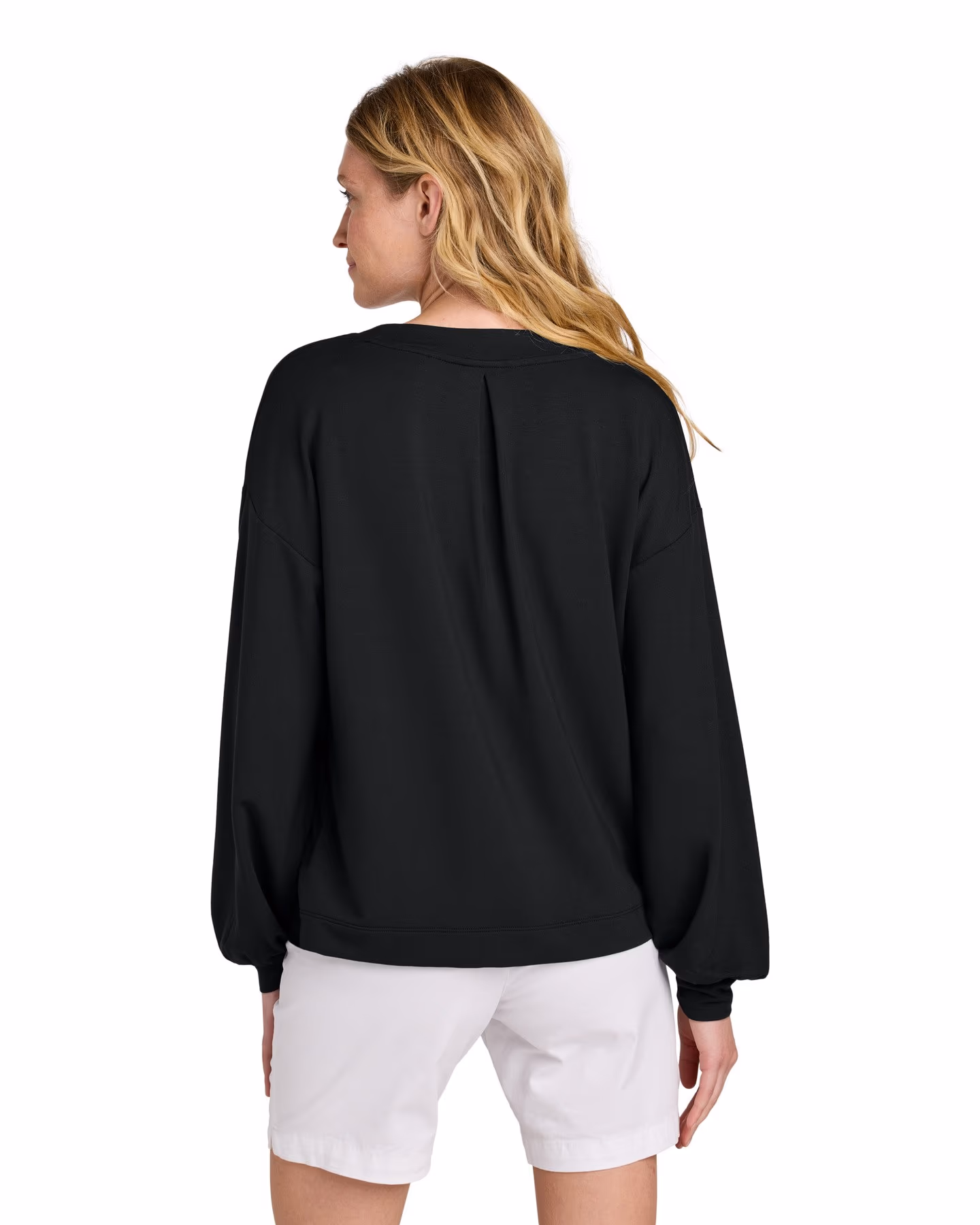 Custom TravisMathew Women’s Long Weekend V-Neck - Black back