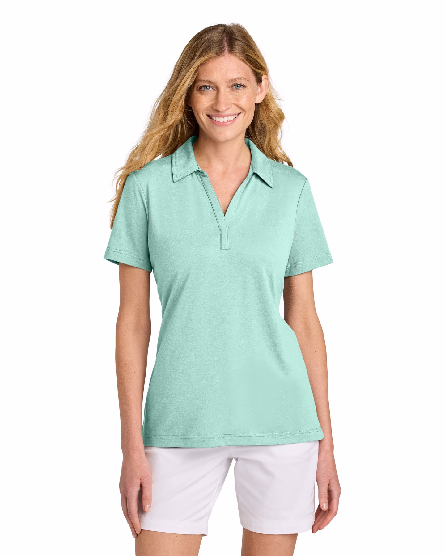 Custom TravisMathew Women’s Glenview Solid Polo - Mint front