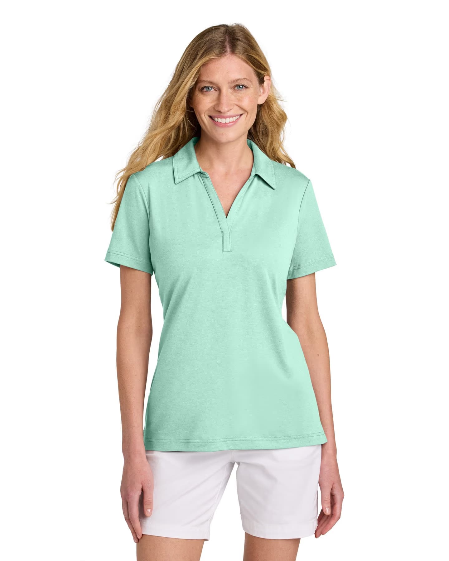 TravisMathew Women’s Glenview Solid Polo - Mint front