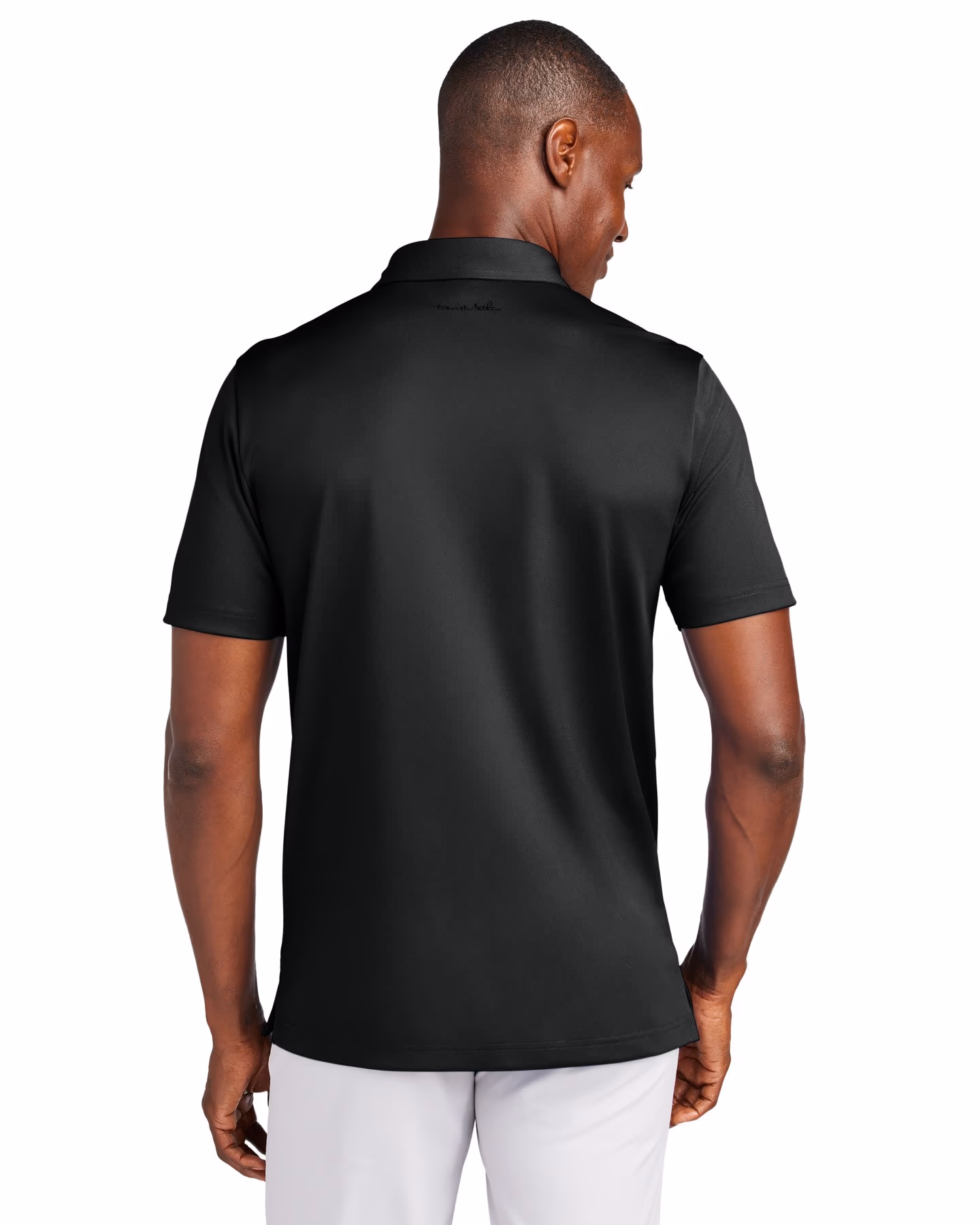 Custom TravisMathew Cabana Solid Polo - Black back