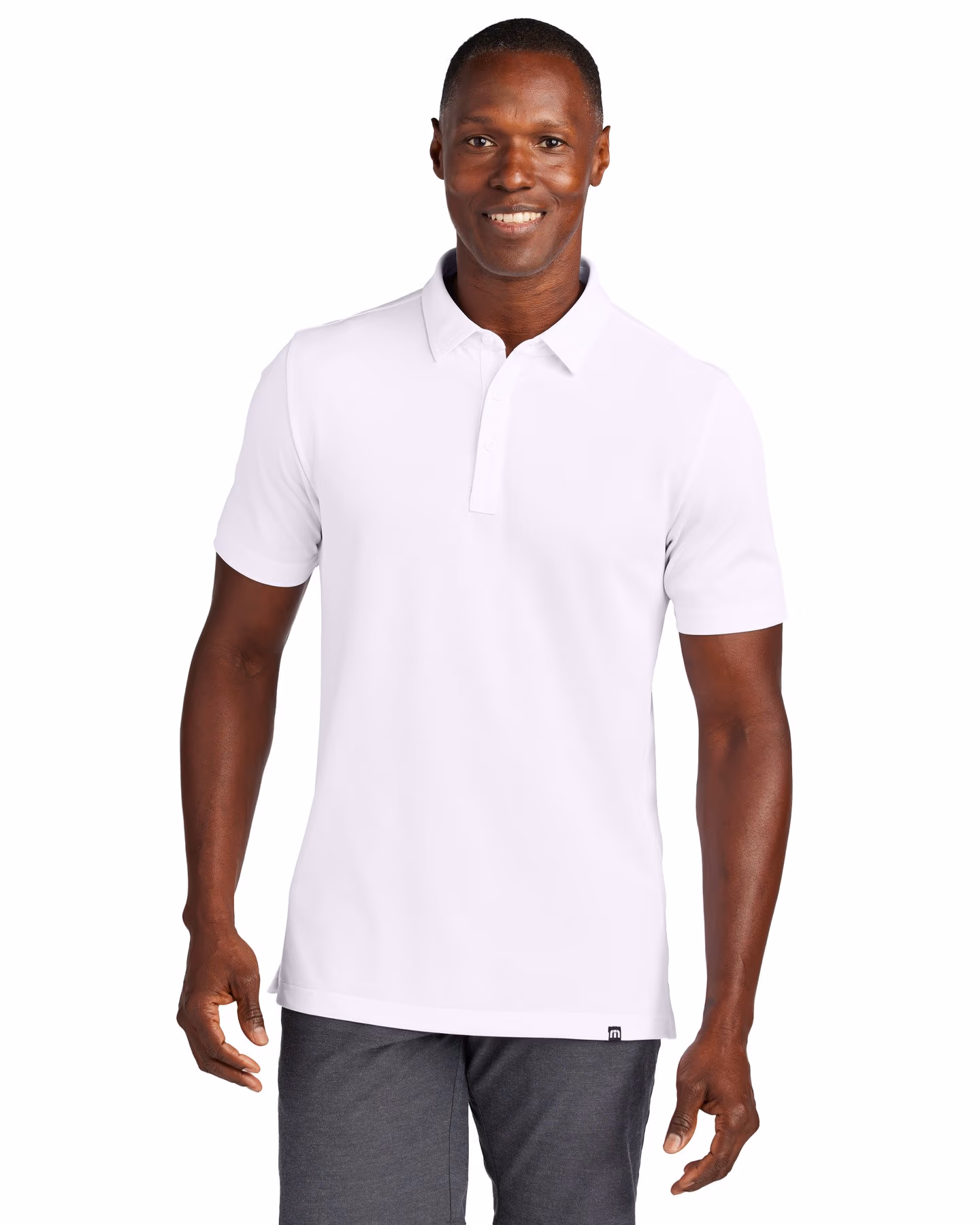 TravisMathew Cabana Solid Polo - White front