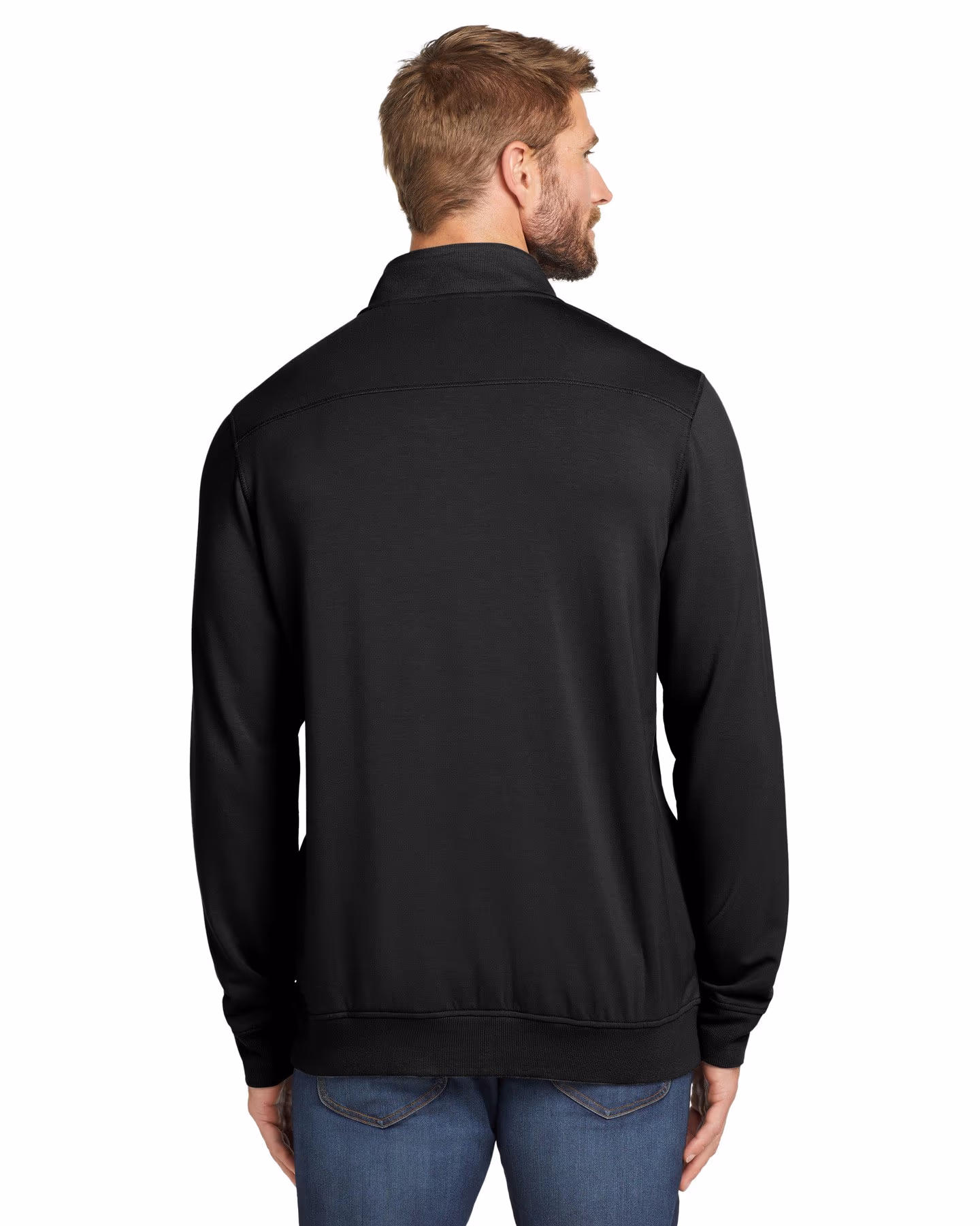 Custom TravisMathew Newport 1/4-Zip Fleece - Black back