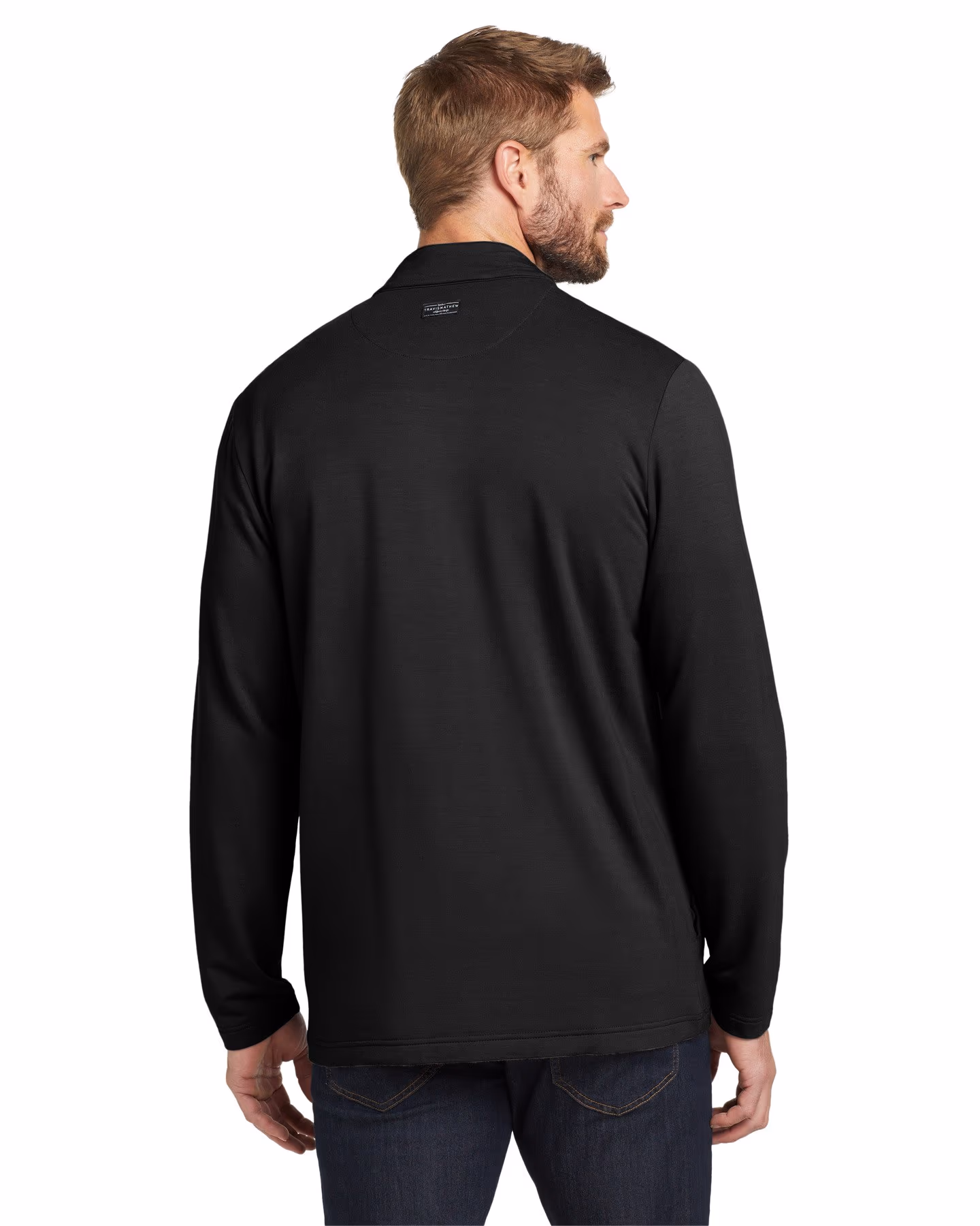 Custom TravisMathew Newport Full-Zip Fleece - Black back