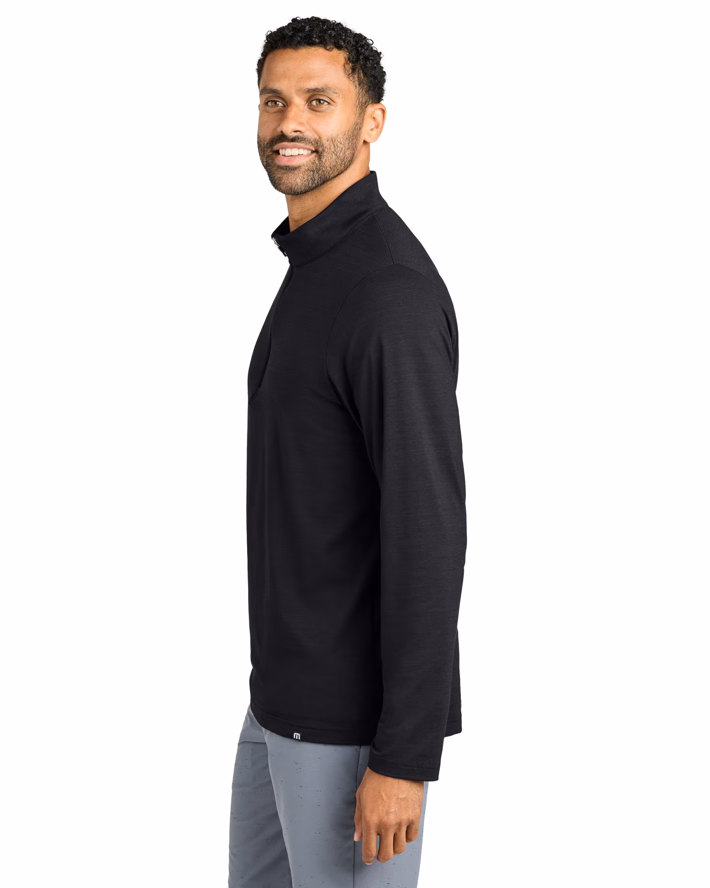 Custom TravisMathew Crestview 1/4-Zip - Black side