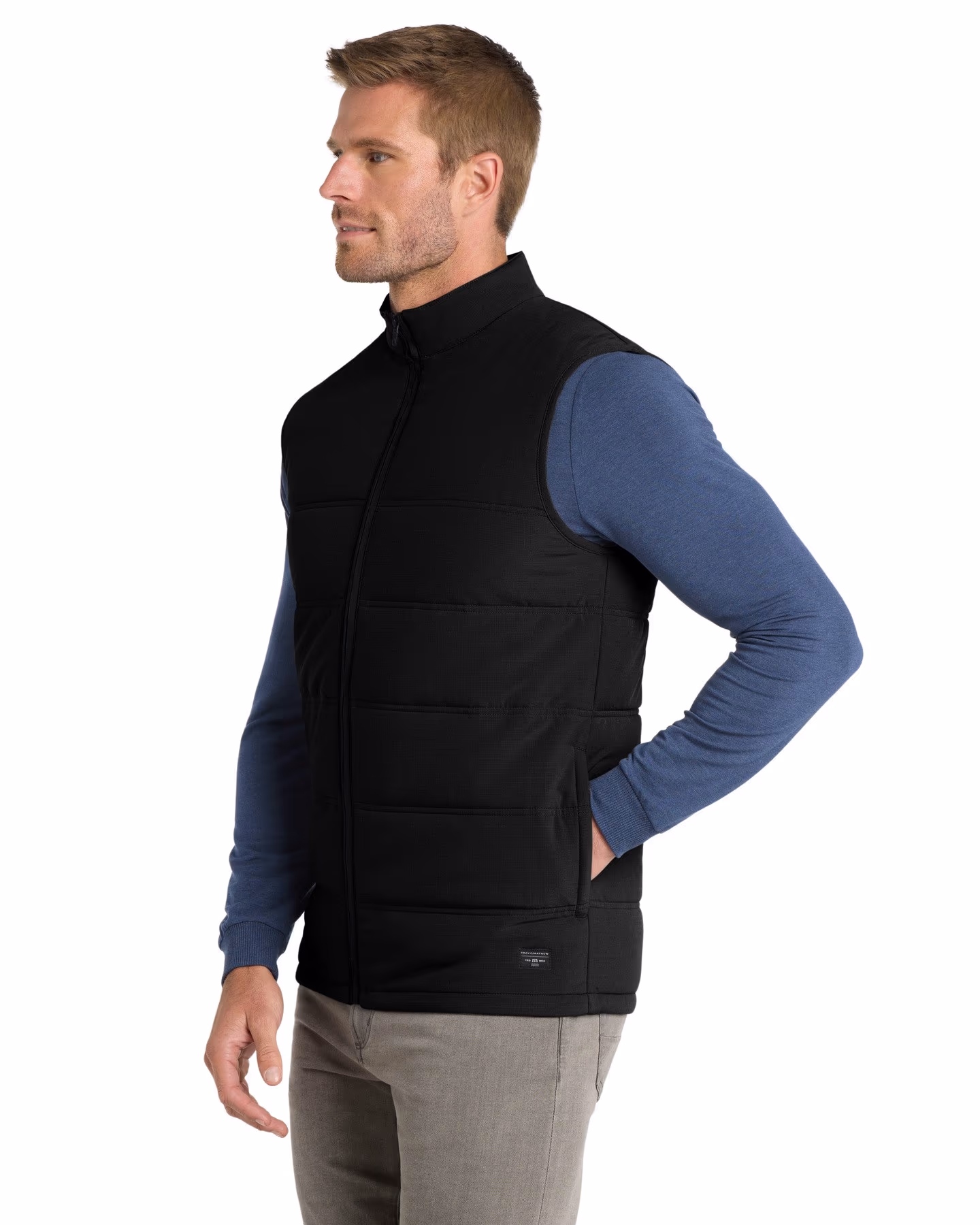 Custom TravisMathew Cold Bay Vest - Black side
