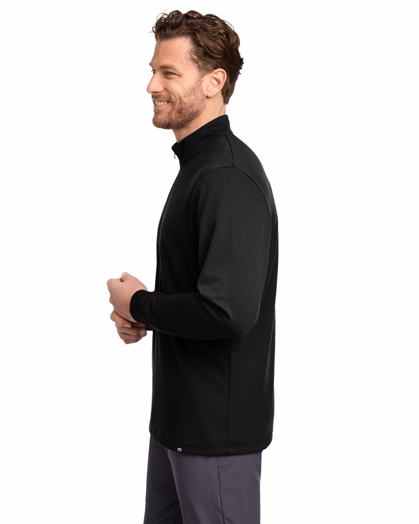 Custom TravisMathew Coveside 1/4-Zip - Black side