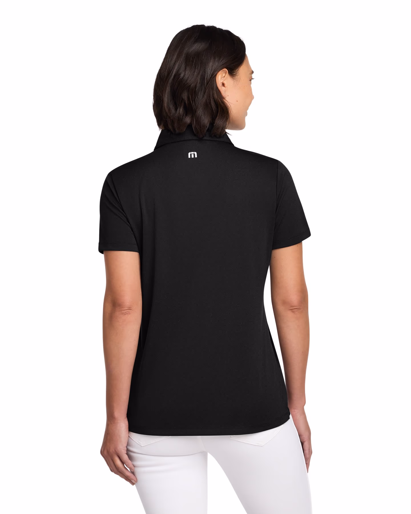 Custom TravisMathew Women's Coto Performance Polo - Black back