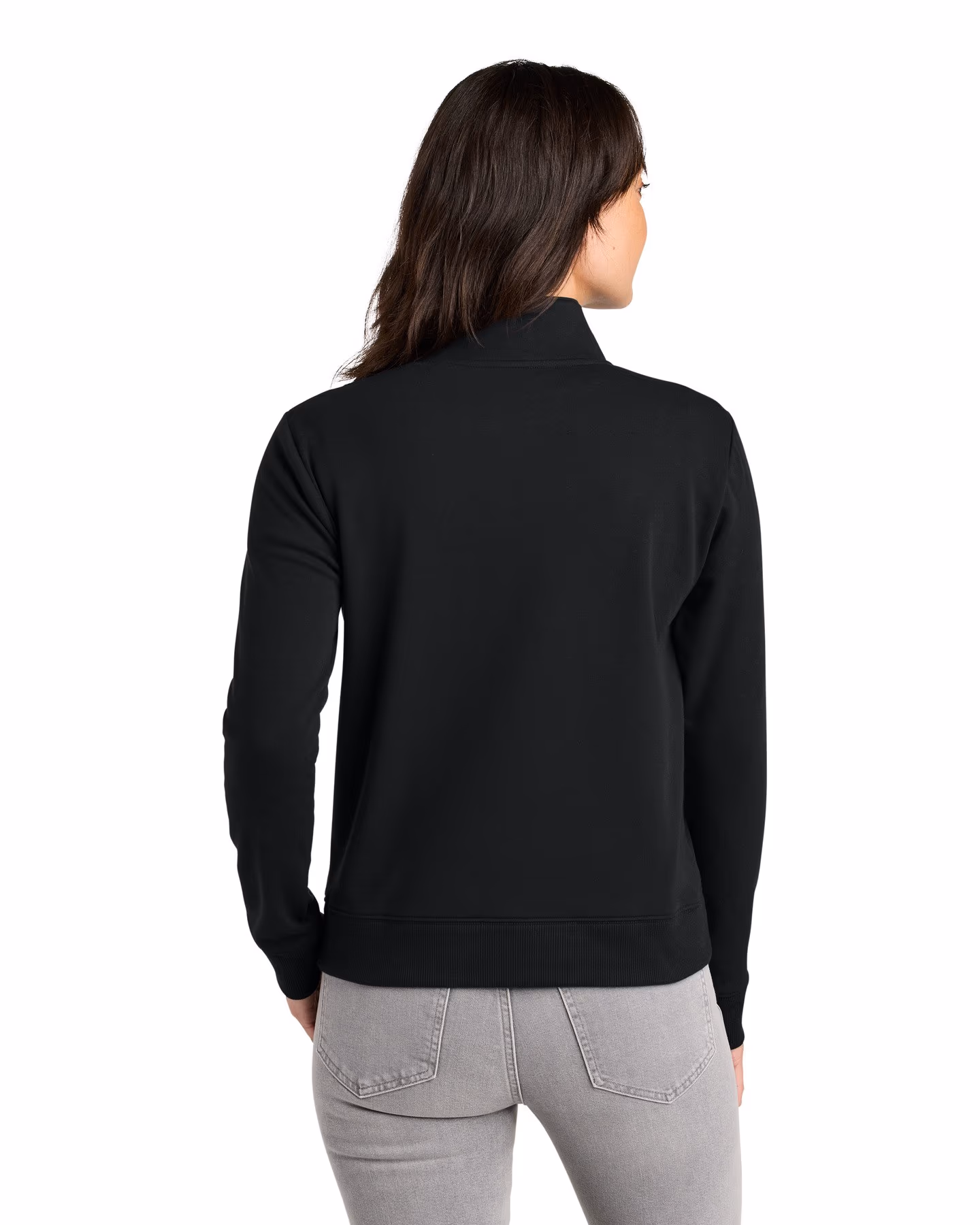 Custom TravisMathew Women’s Ocean Villa 1/4-Zip - Black back
