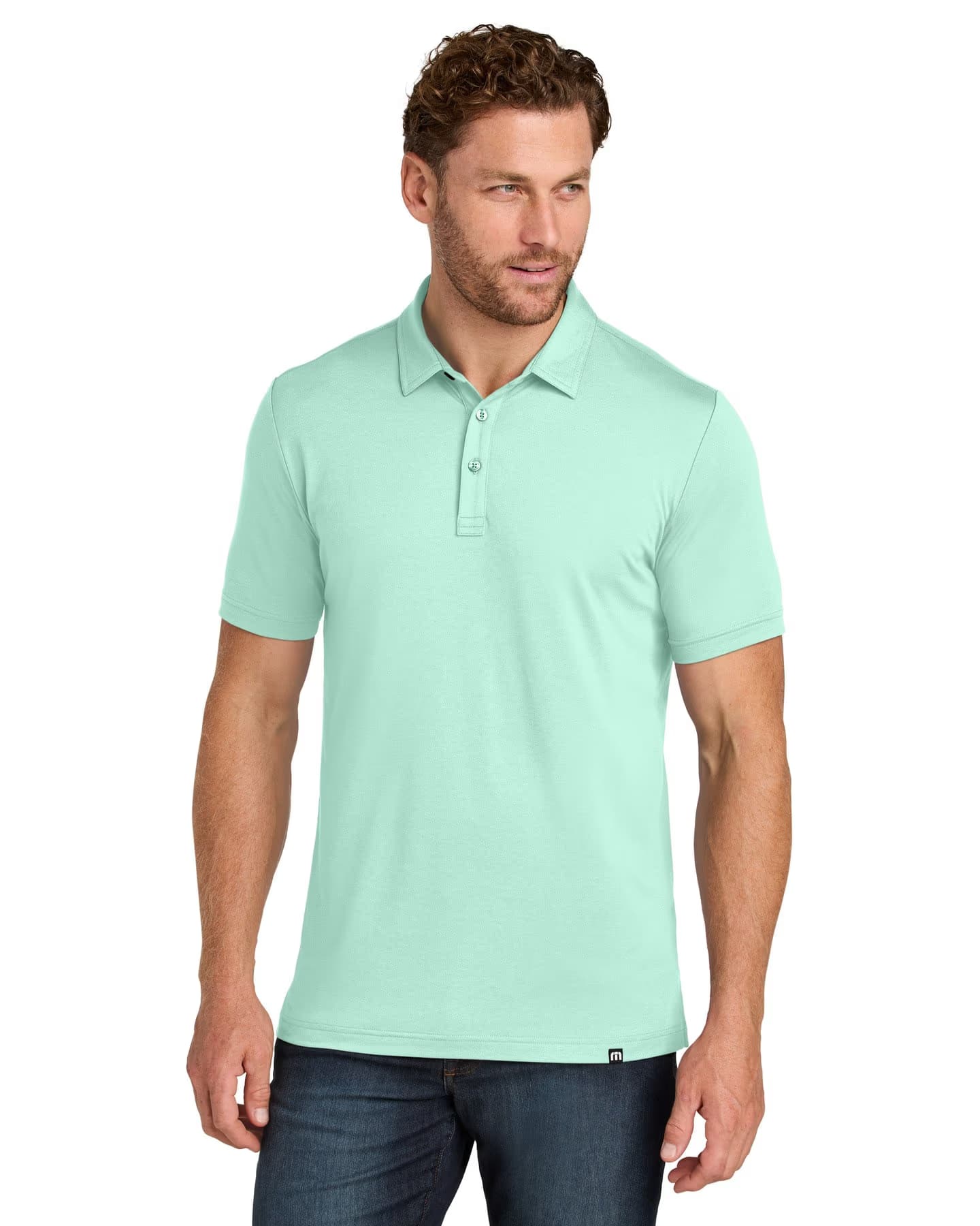 TravisMathew Glenview Solid Polo - Mint front