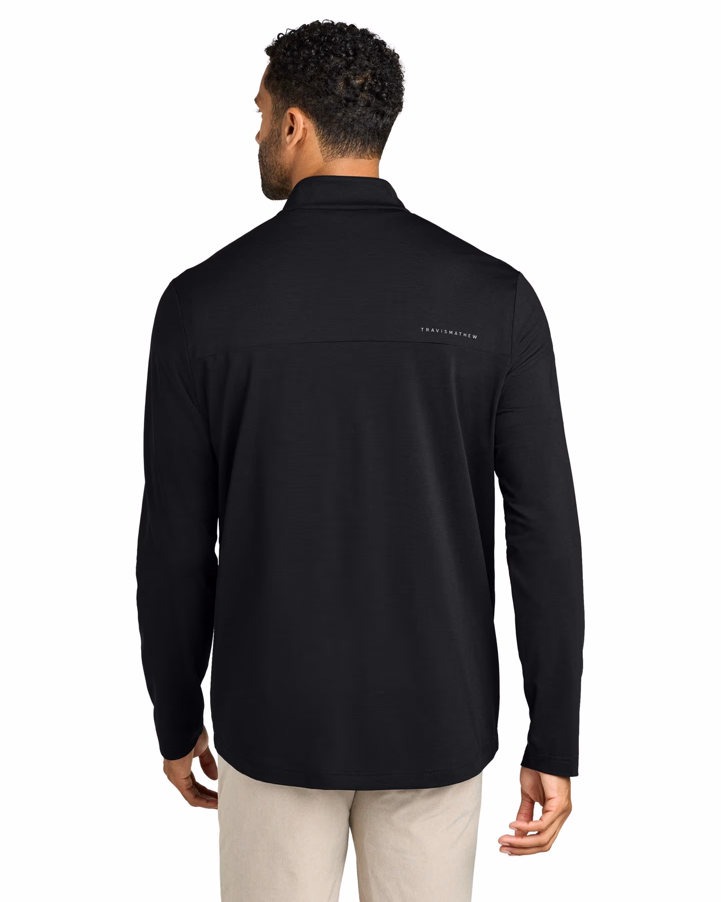 Custom TravisMathew Onward 1/4-Zip - Black back