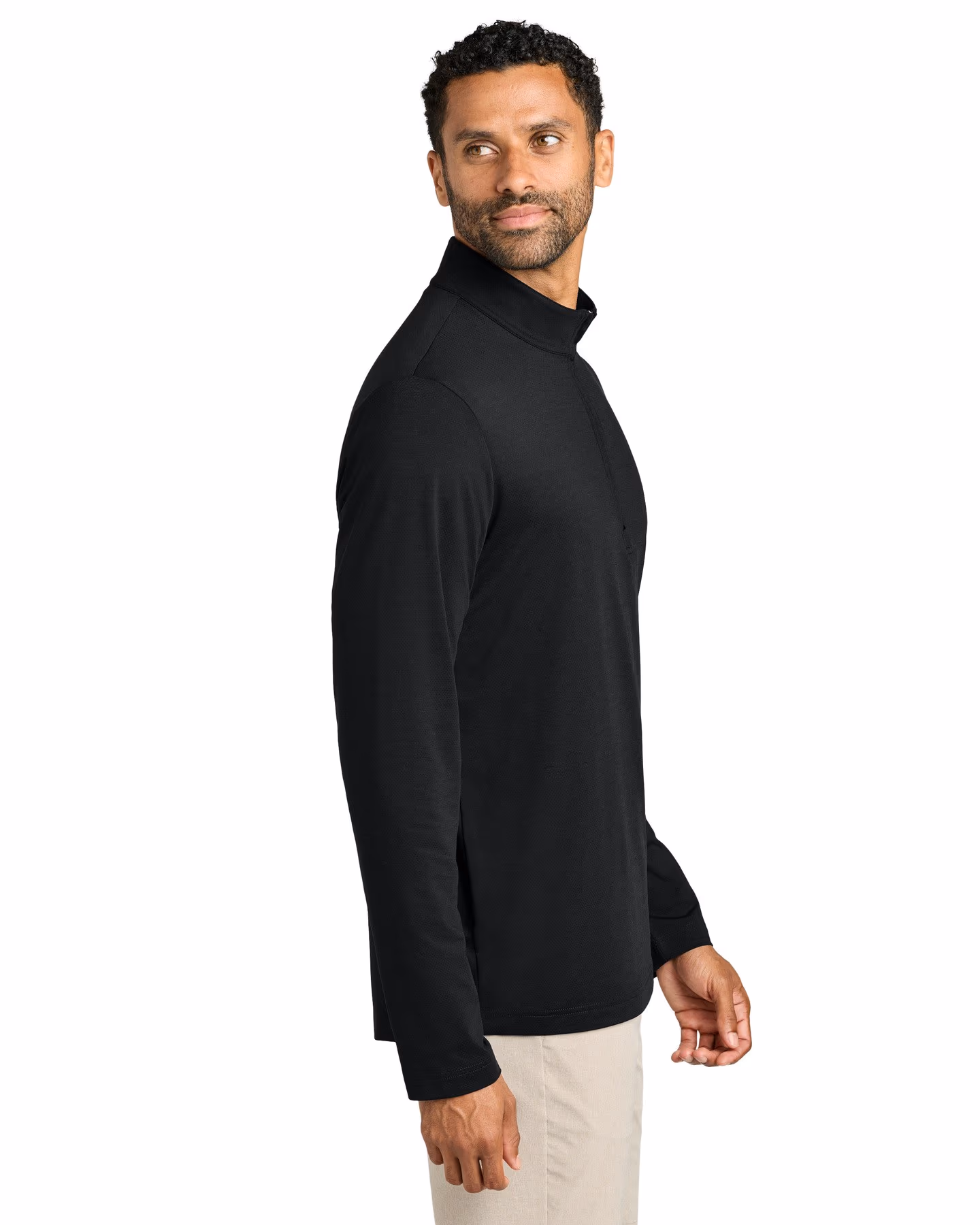 Custom TravisMathew Onward 1/4-Zip - Black side
