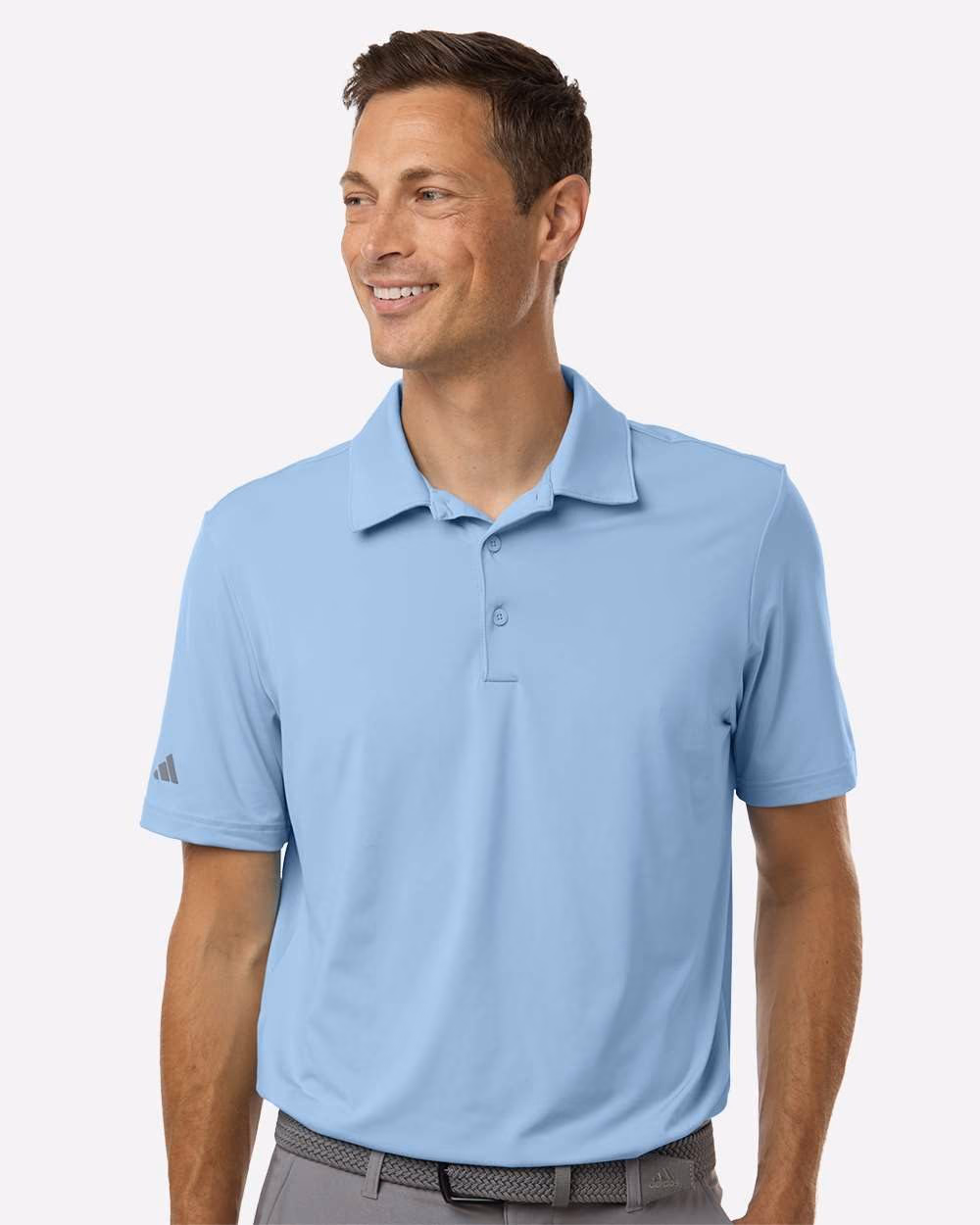 Adidas Men's Ultimate365 Solid Polo - Clear Sky front