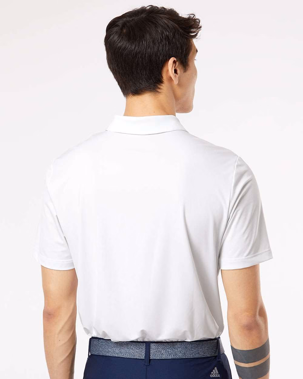 Custom Adidas Men's Ultimate365 Solid Polo - White back