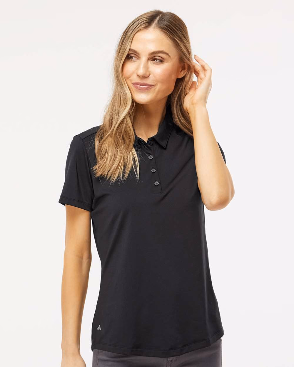 Custom Adidas Women's Ultimate365 Solid Polo - Black front