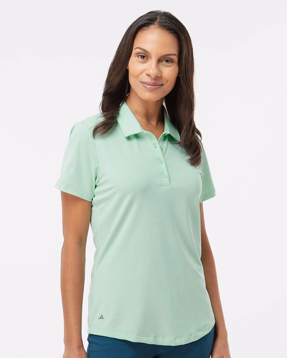Adidas Women's Ultimate365 Solid Polo - Clear Mint front