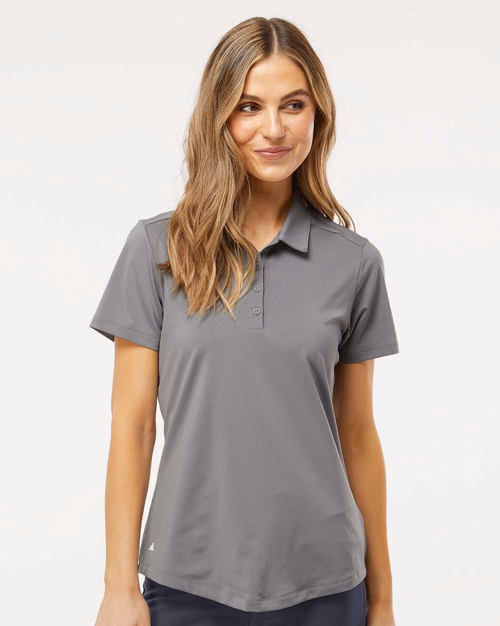 Adidas Women's Ultimate365 Solid Polo - Grey Three front