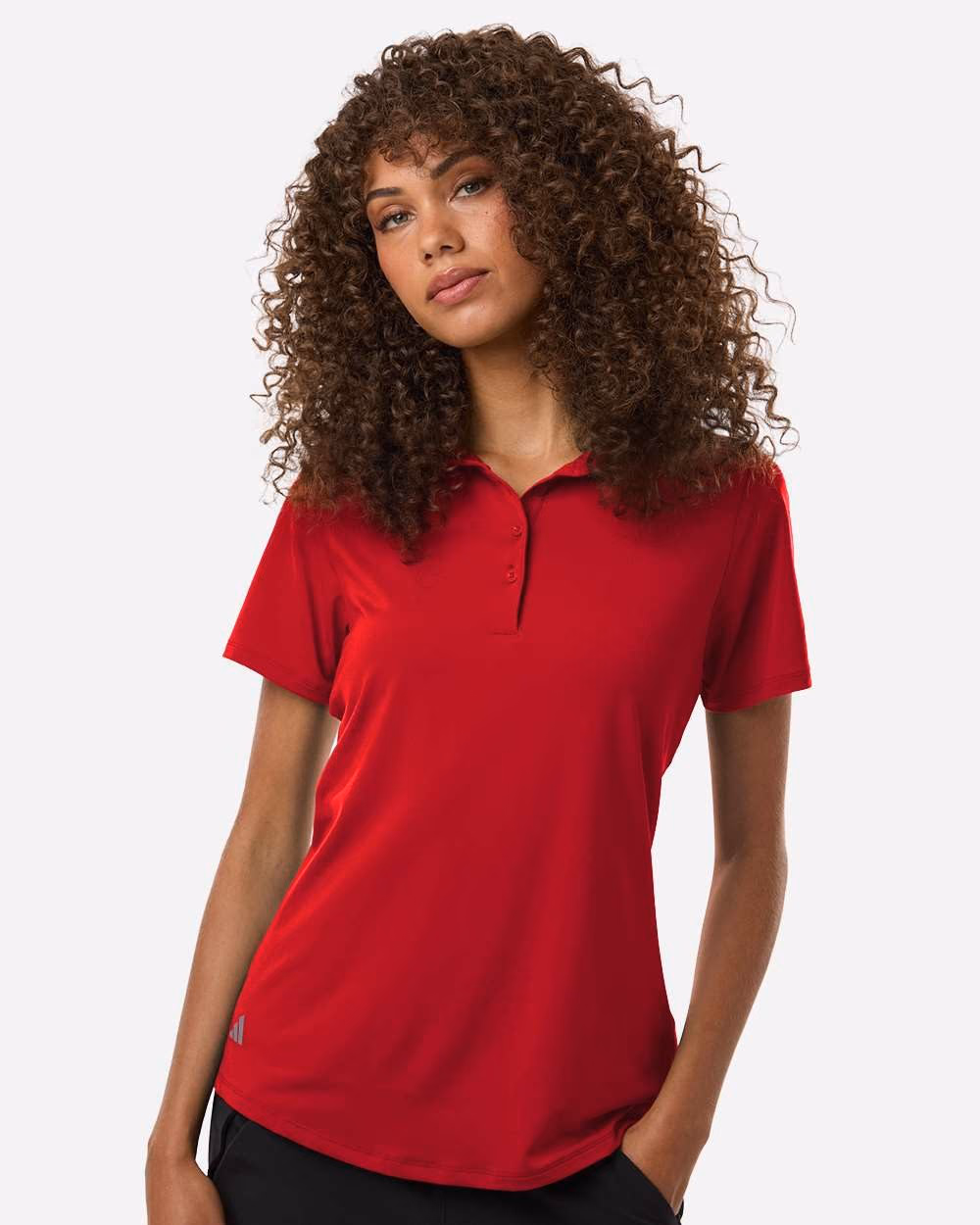 Adidas Women's Ultimate365 Solid Polo - Power Red front