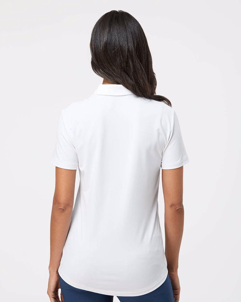 Custom Adidas Women's Ultimate365 Solid Polo - White back