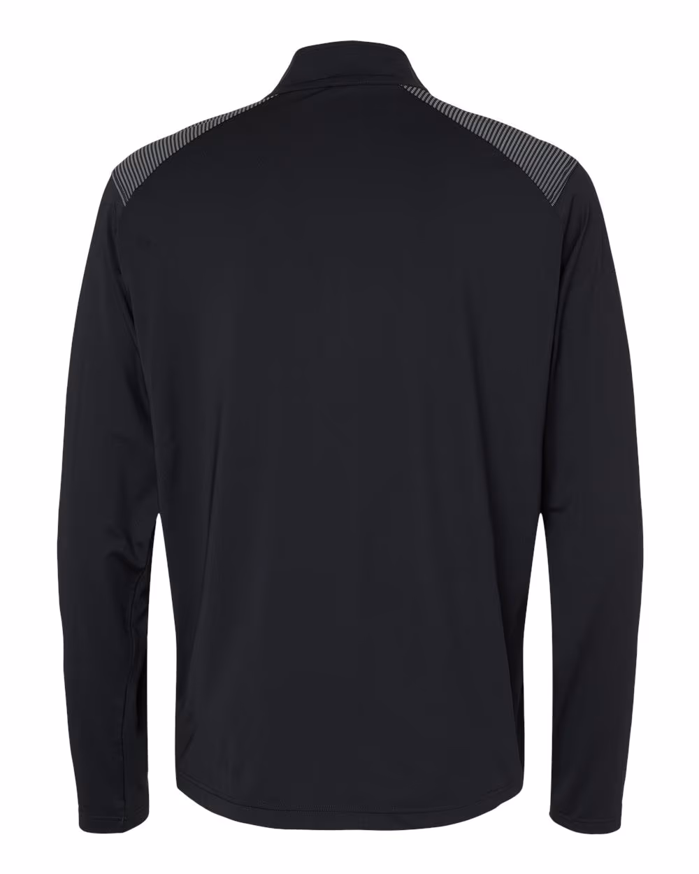 Custom Adidas Men's Ultimate365 Lightweight Shoulder Stripe Quarter-Zip Pullover - Black flat back