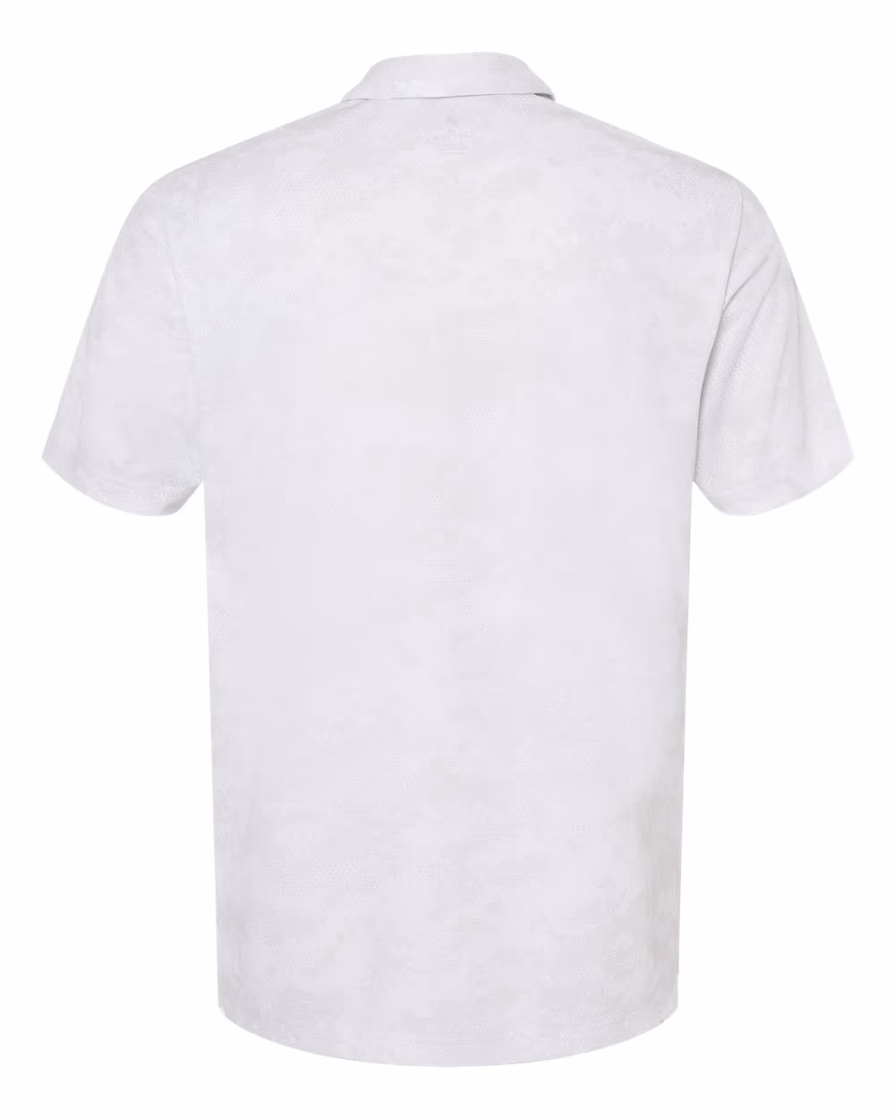 Custom Adidas Men's All Over Camo Print Polo - White flat back