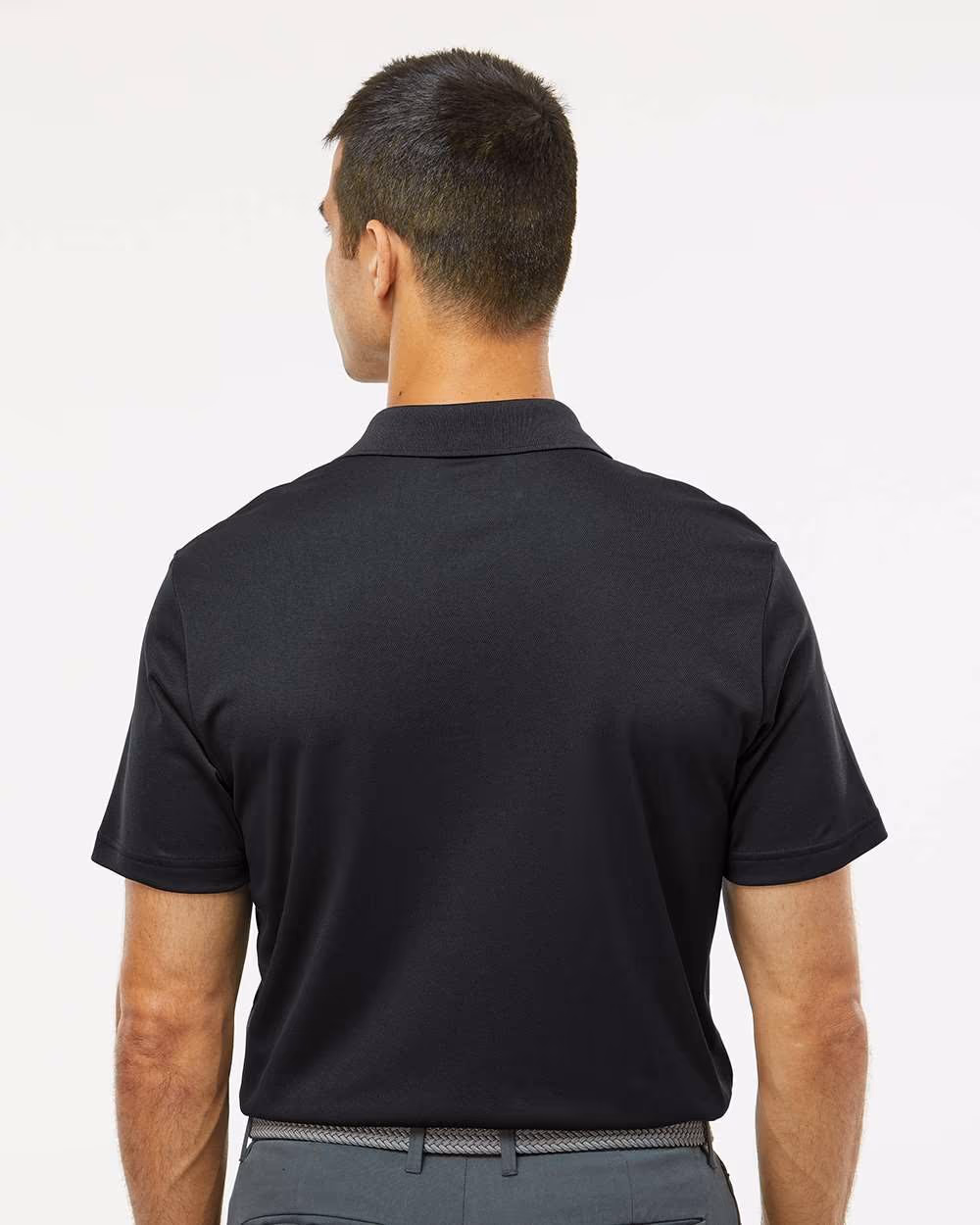 Custom Adidas Men's Performance Piqué Polo - Black back