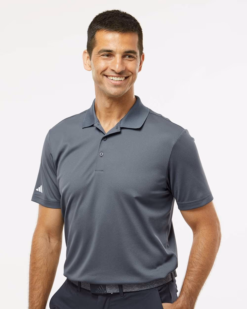 Adidas Men's Performance Piqué Polo - Onix front