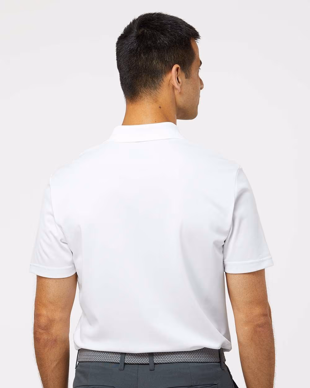 Custom Adidas Men's Performance Piqué Polo - White back